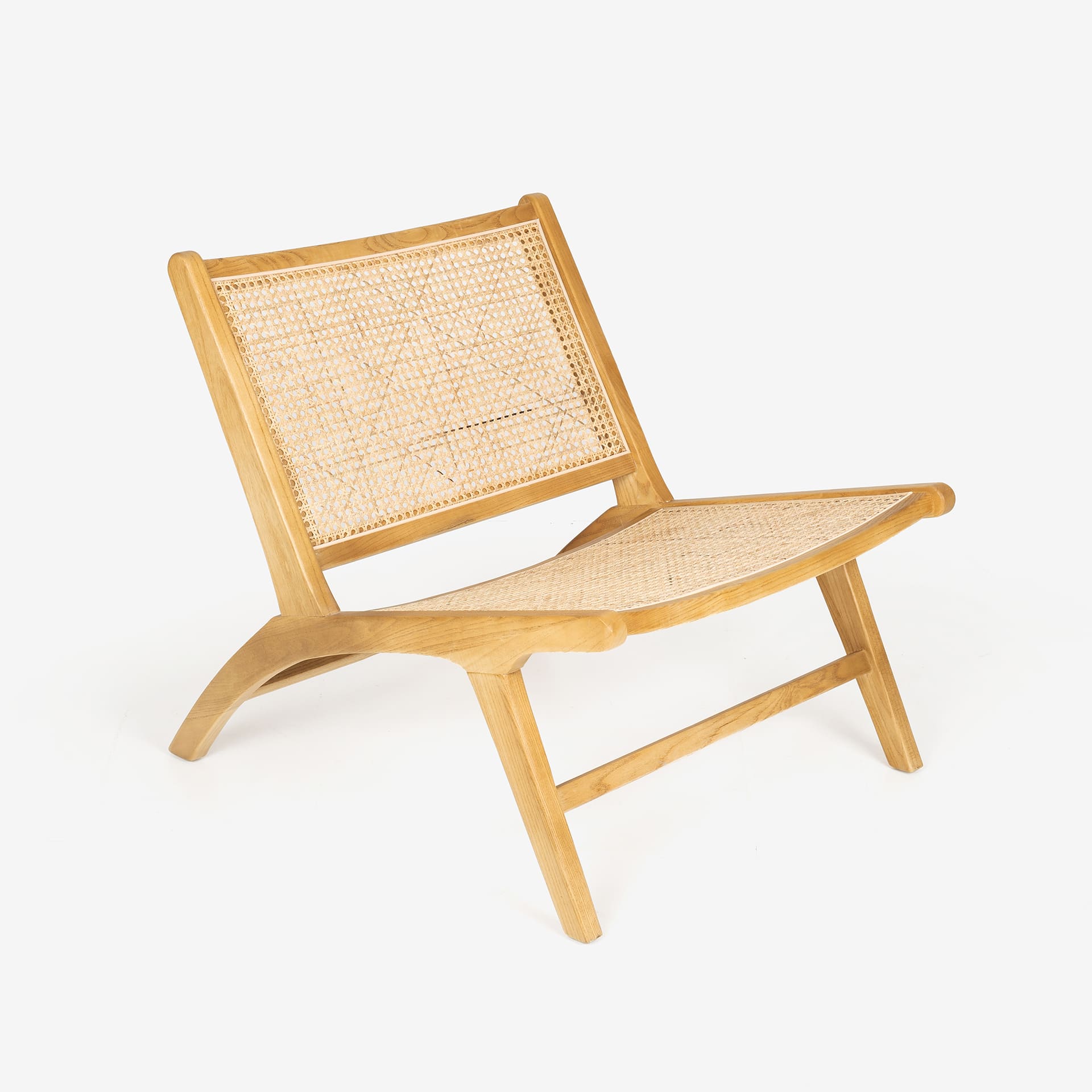 Butaca de ratán marrón claro Elodye 64x49x66cm Clau&Chloe