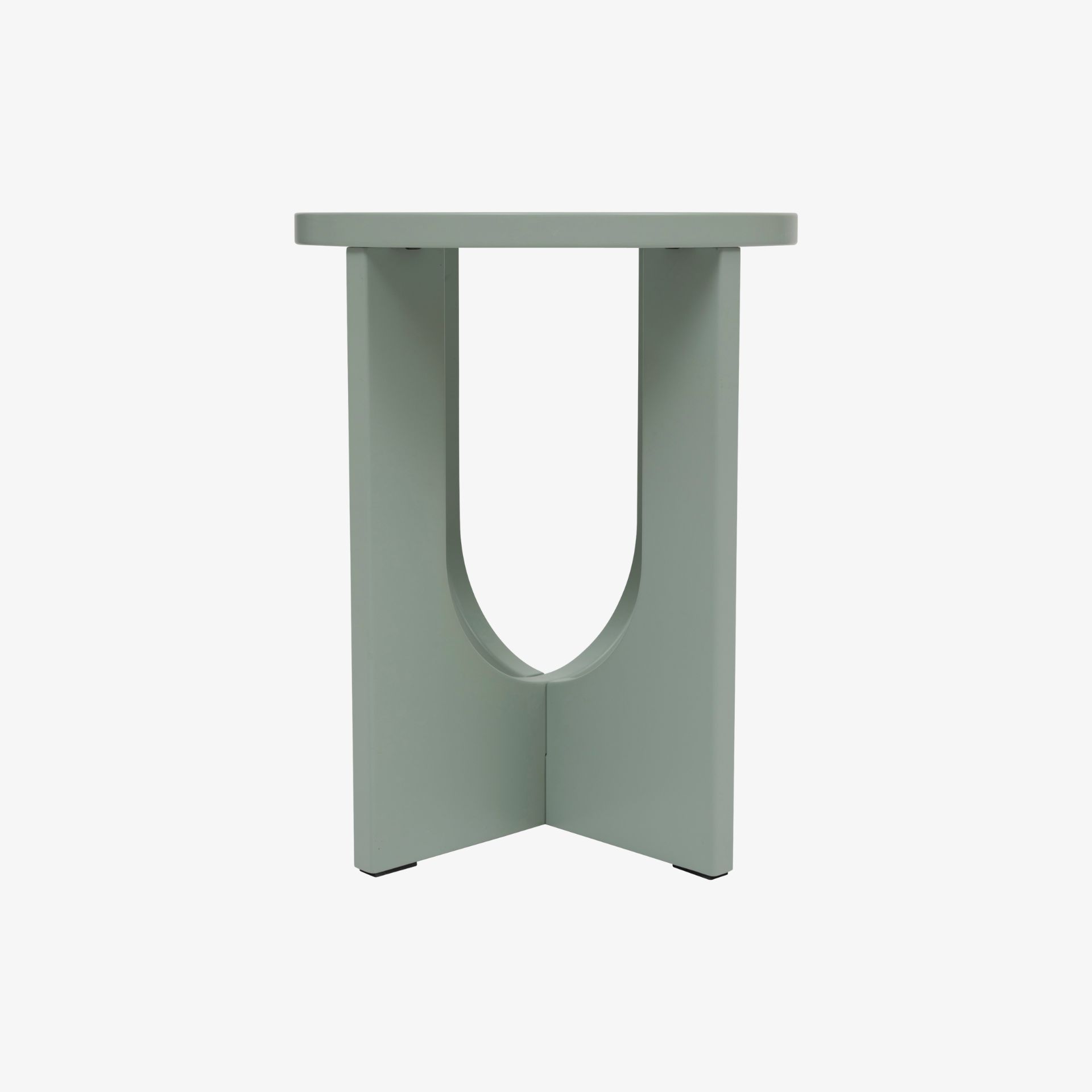 Mesa auxiliar de madera DM verde Camelia &Oslash;40x51cm