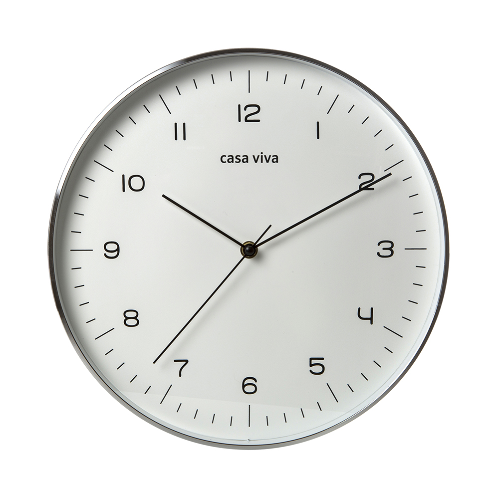 Reloj de pared de aluminio Silver 31cm