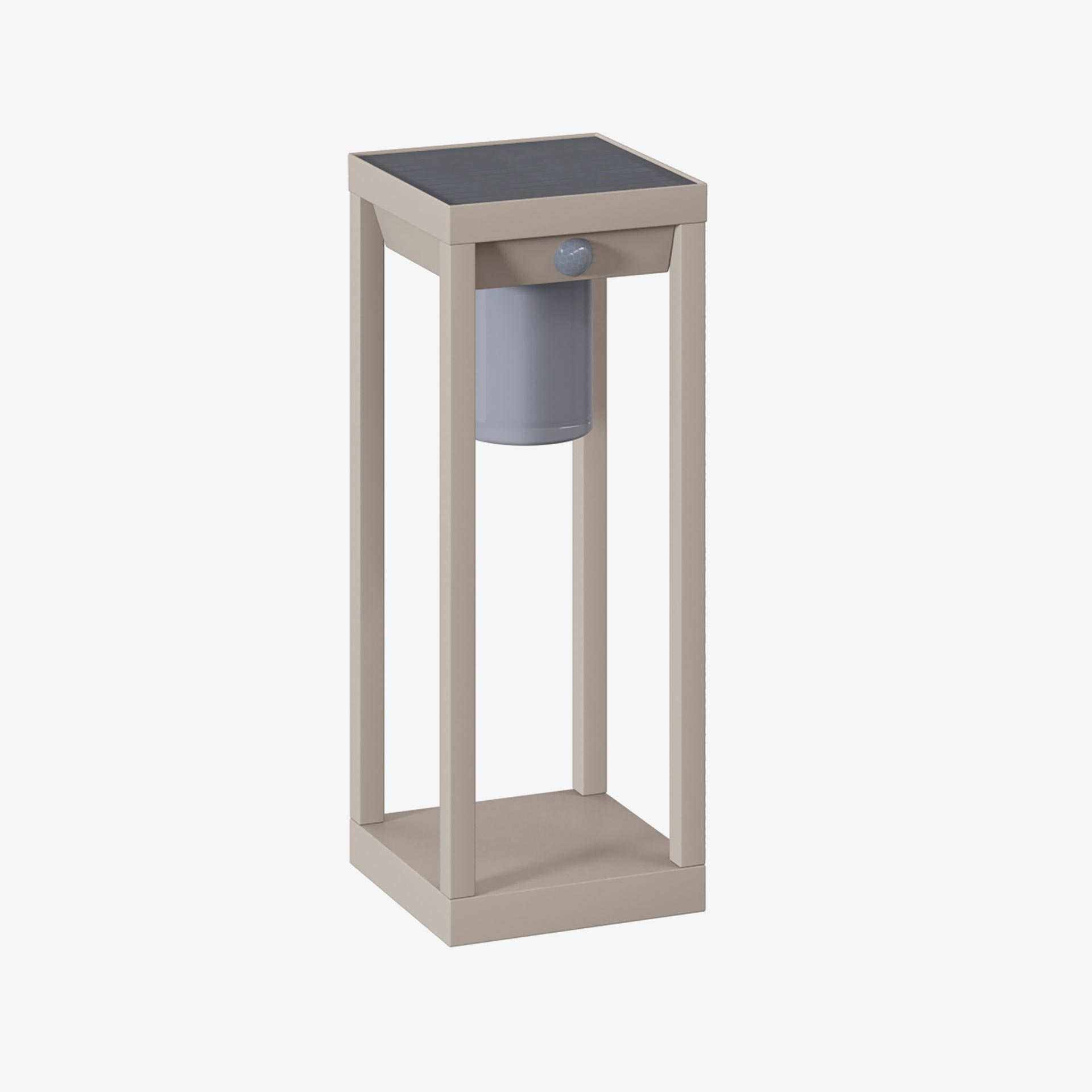 Farol solar para jard&iacute;n de aluminio crema Pirox 40cm