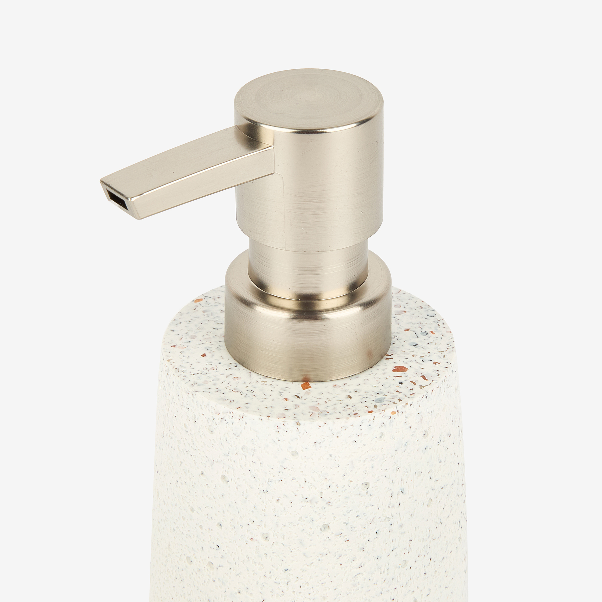 Dispensador de jabón de baño de poliresina granito Ø6x17cm