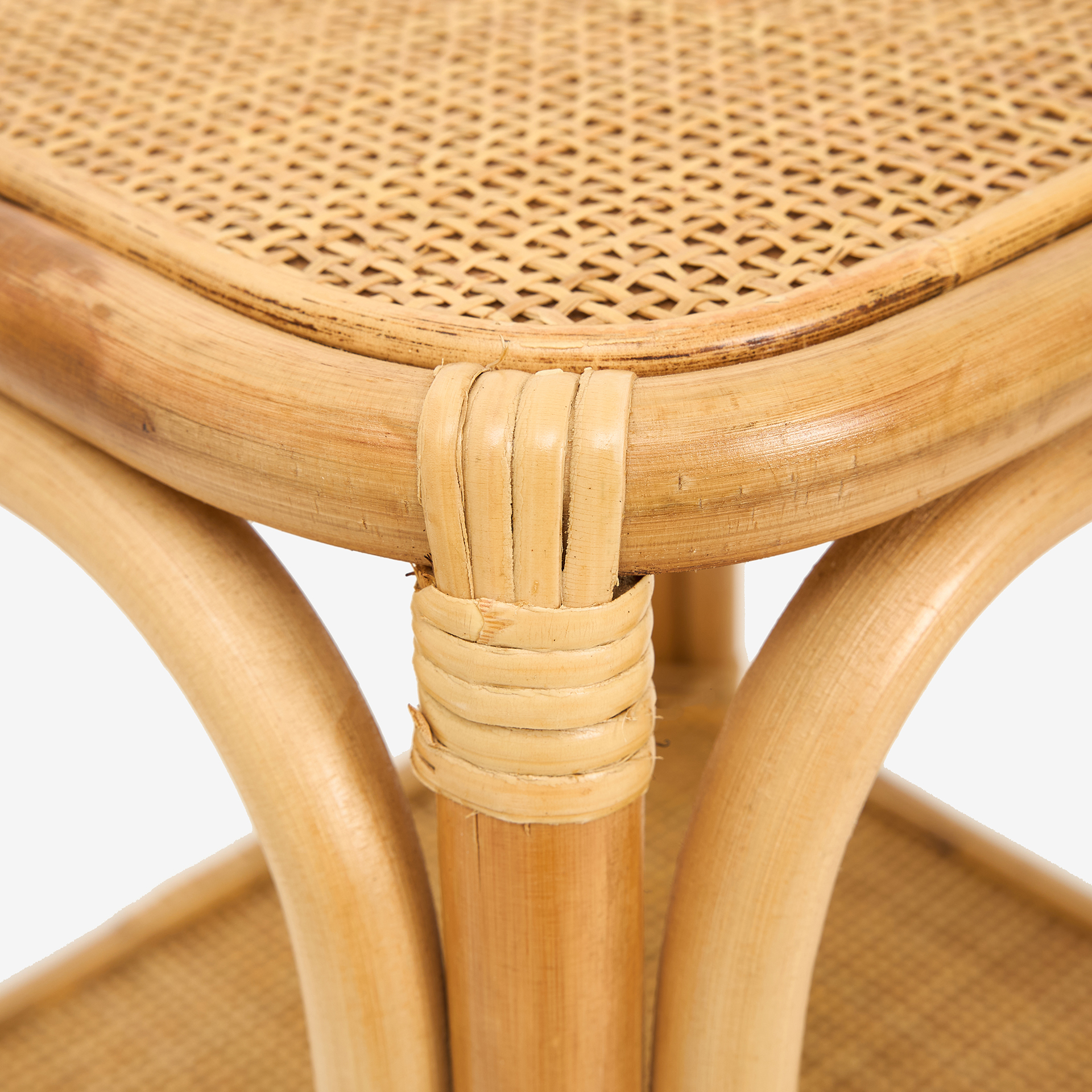 Mesa auxiliar de rat&aacute;n Delos 35x35x45cm