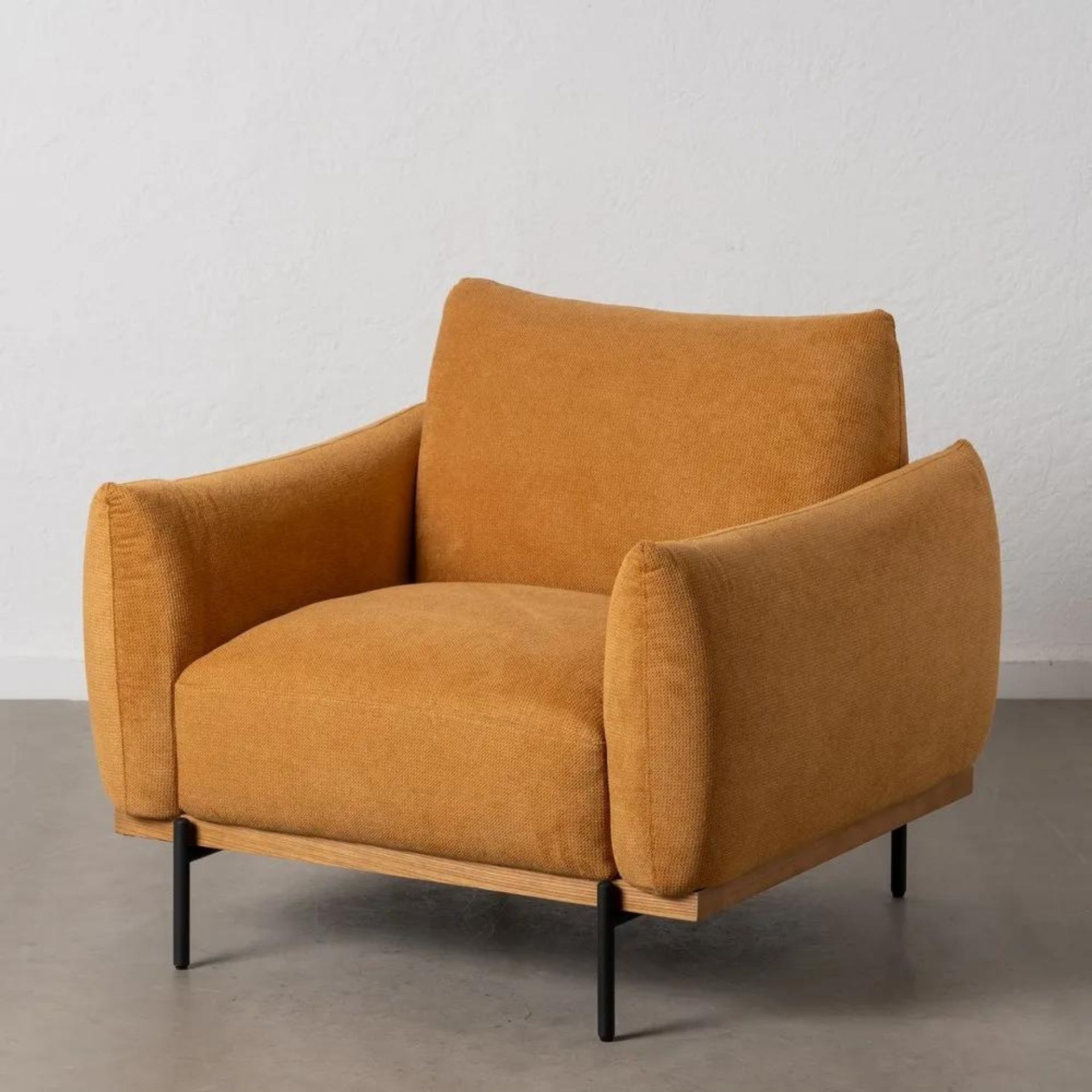 Butaca mostaza Monique 102x89x86cm