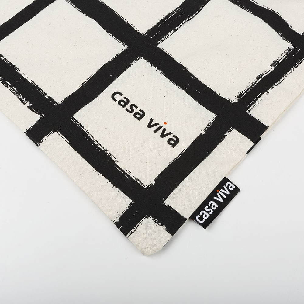 Bolsa algod&oacute;n cuadros Casa Viva 40x45cm
