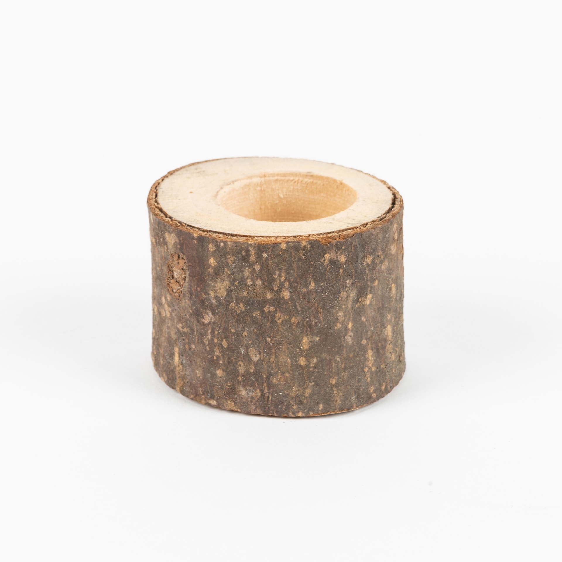 Portavelas de madera abedul Stam 5cm