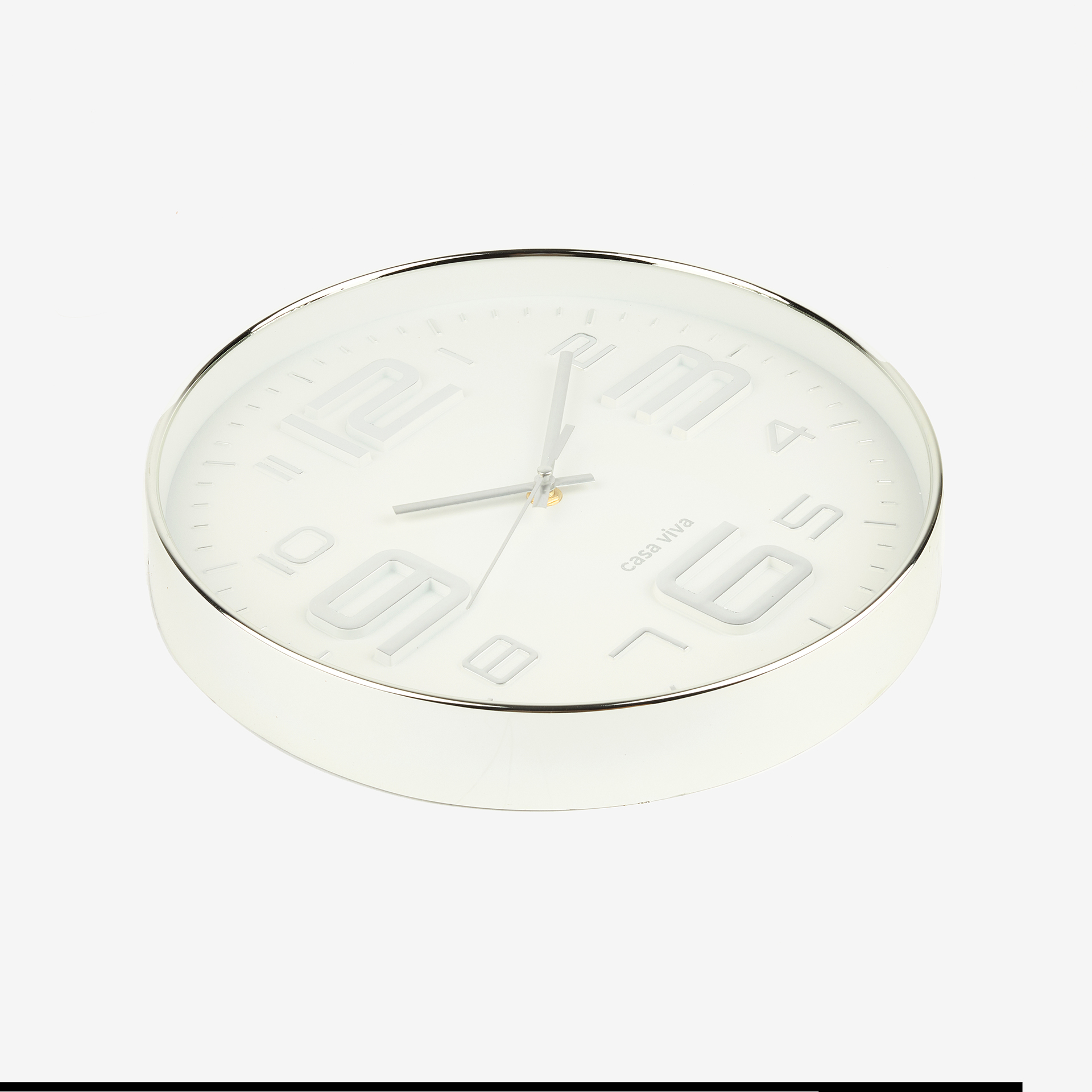Reloj de pared plateado Unequal Ø30cm