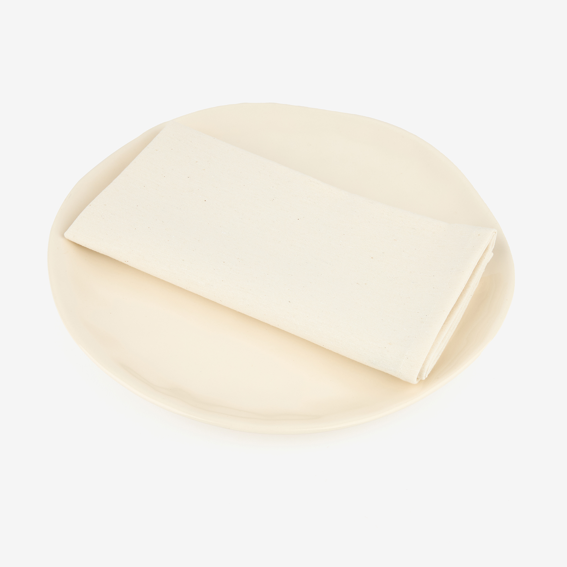 Set 2 servilletas de algodón y poliéster beige Faura 45x45cm