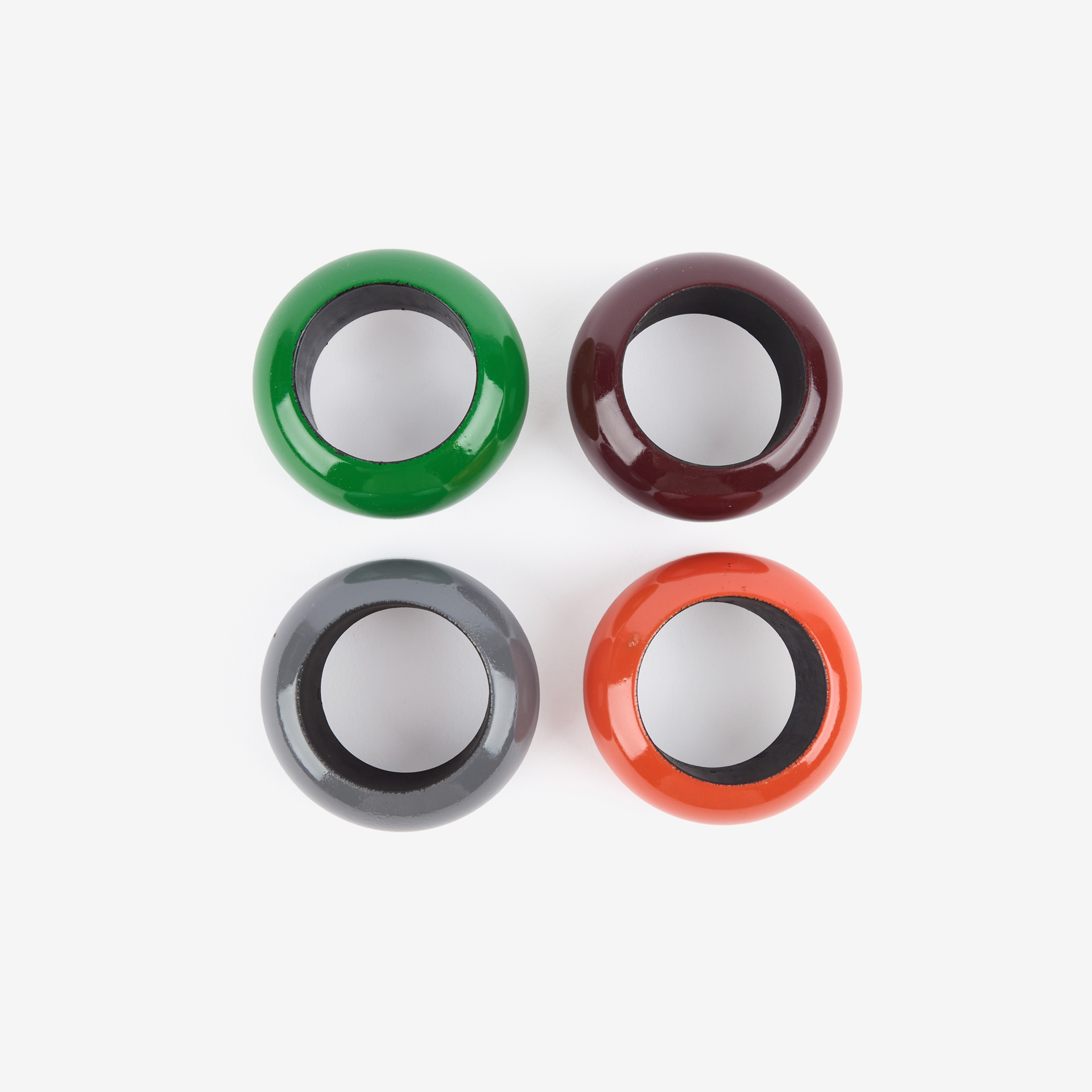 Set de 4 anillos servilleteros colores