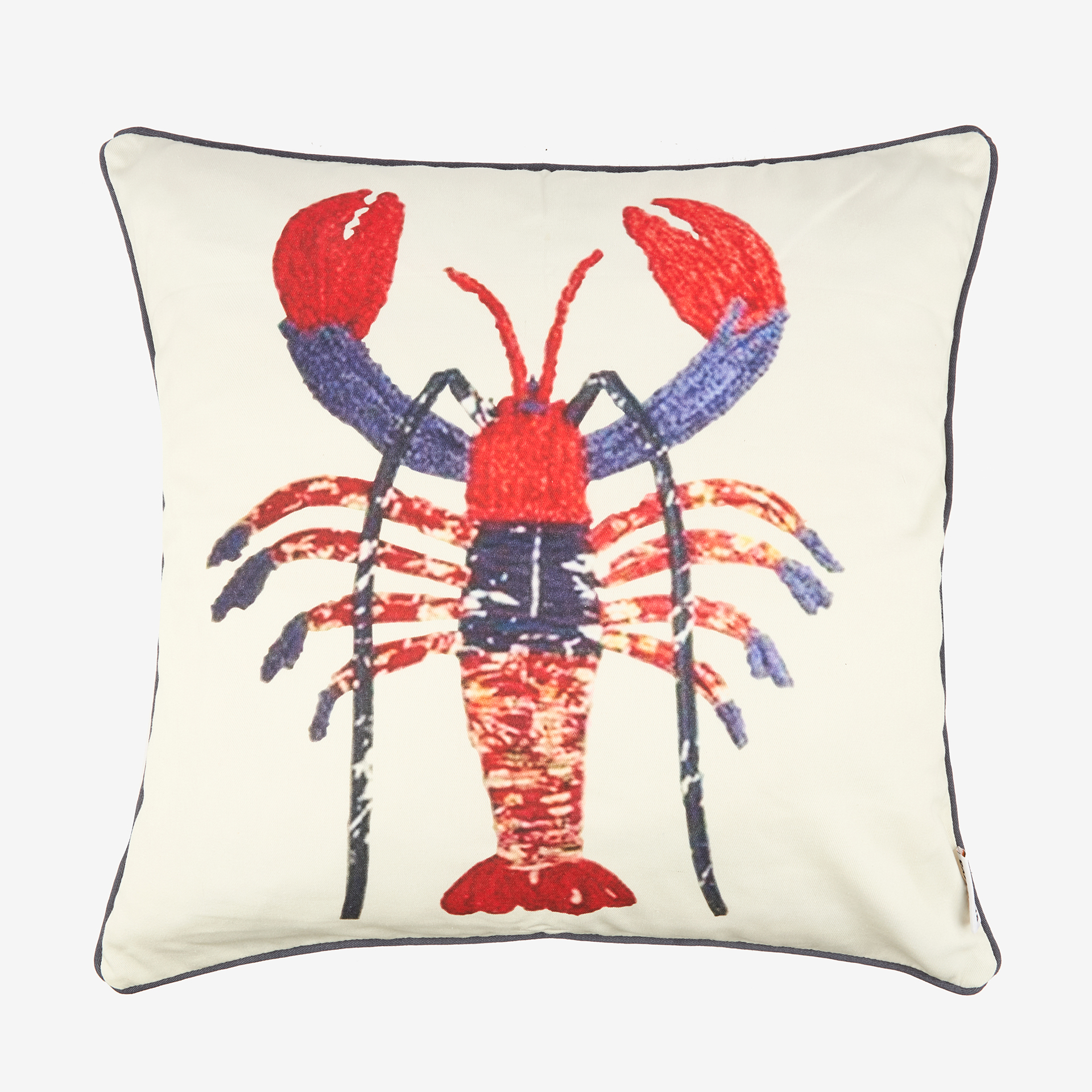 Funda de coj&iacute;n de algod&oacute;n Lobster 45x45cm