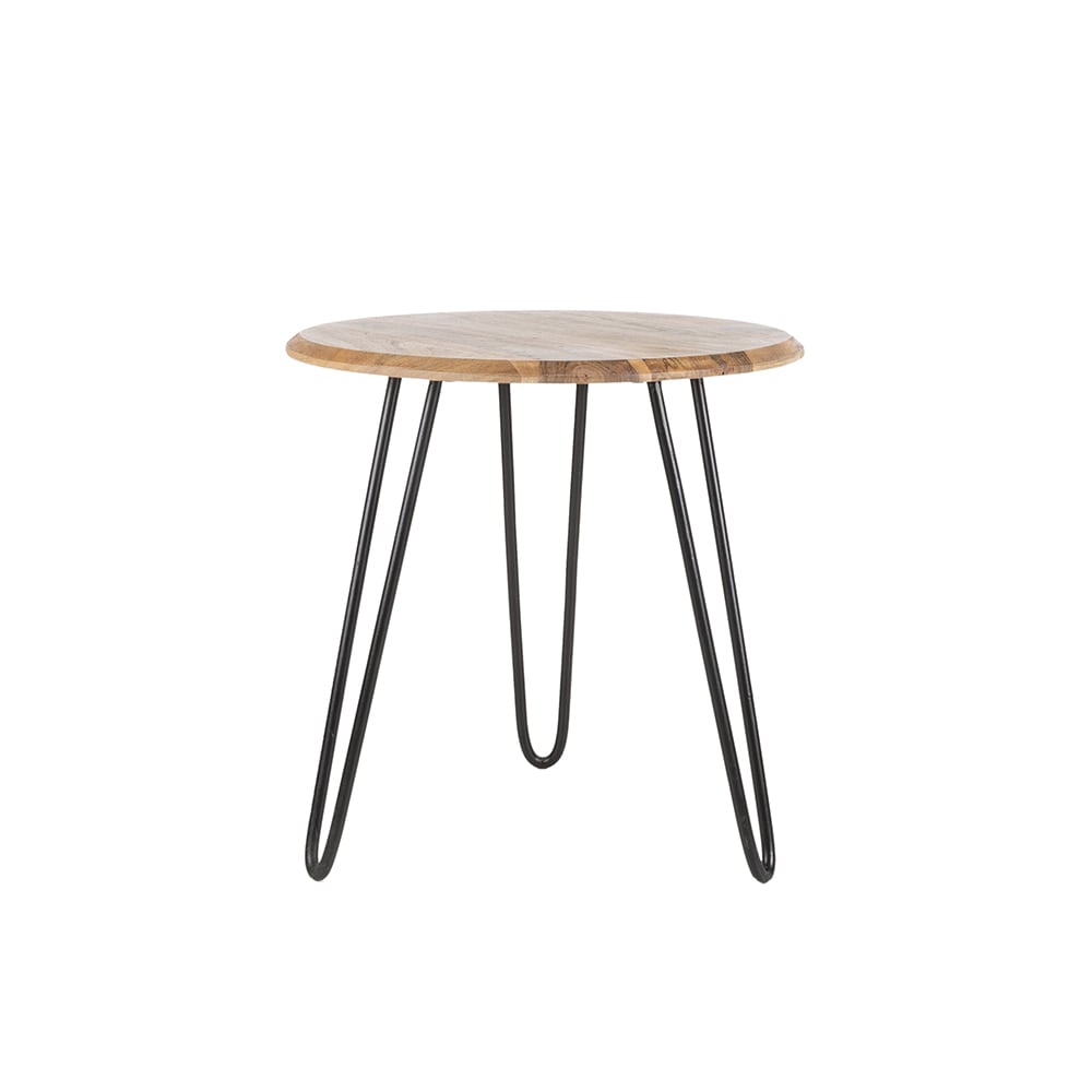 Kinaree Suar - Mesa Auxiliar De Madera Maciza Twist – 30 Cm De