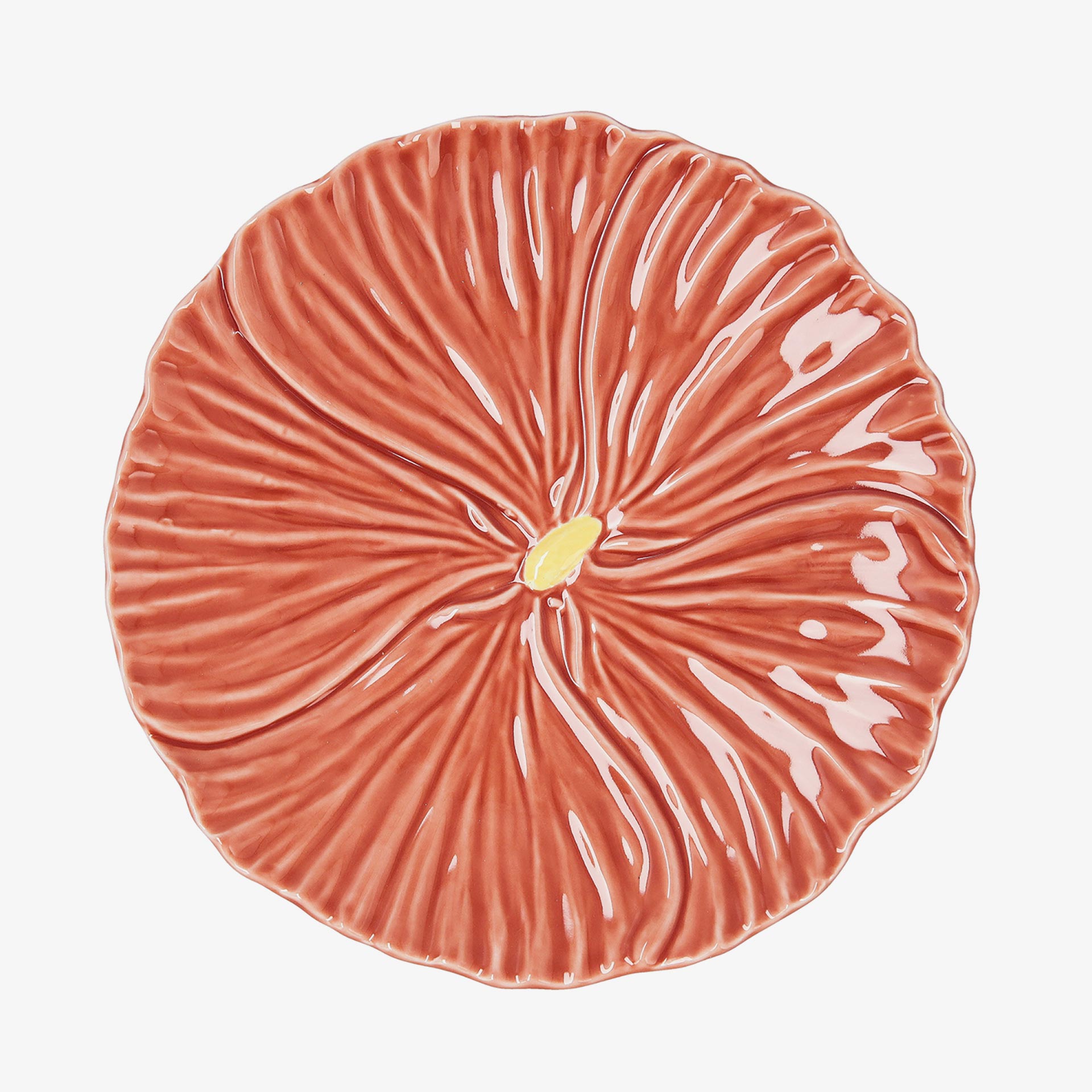 Plato de flor rojo de porcelana Pomera 21cm