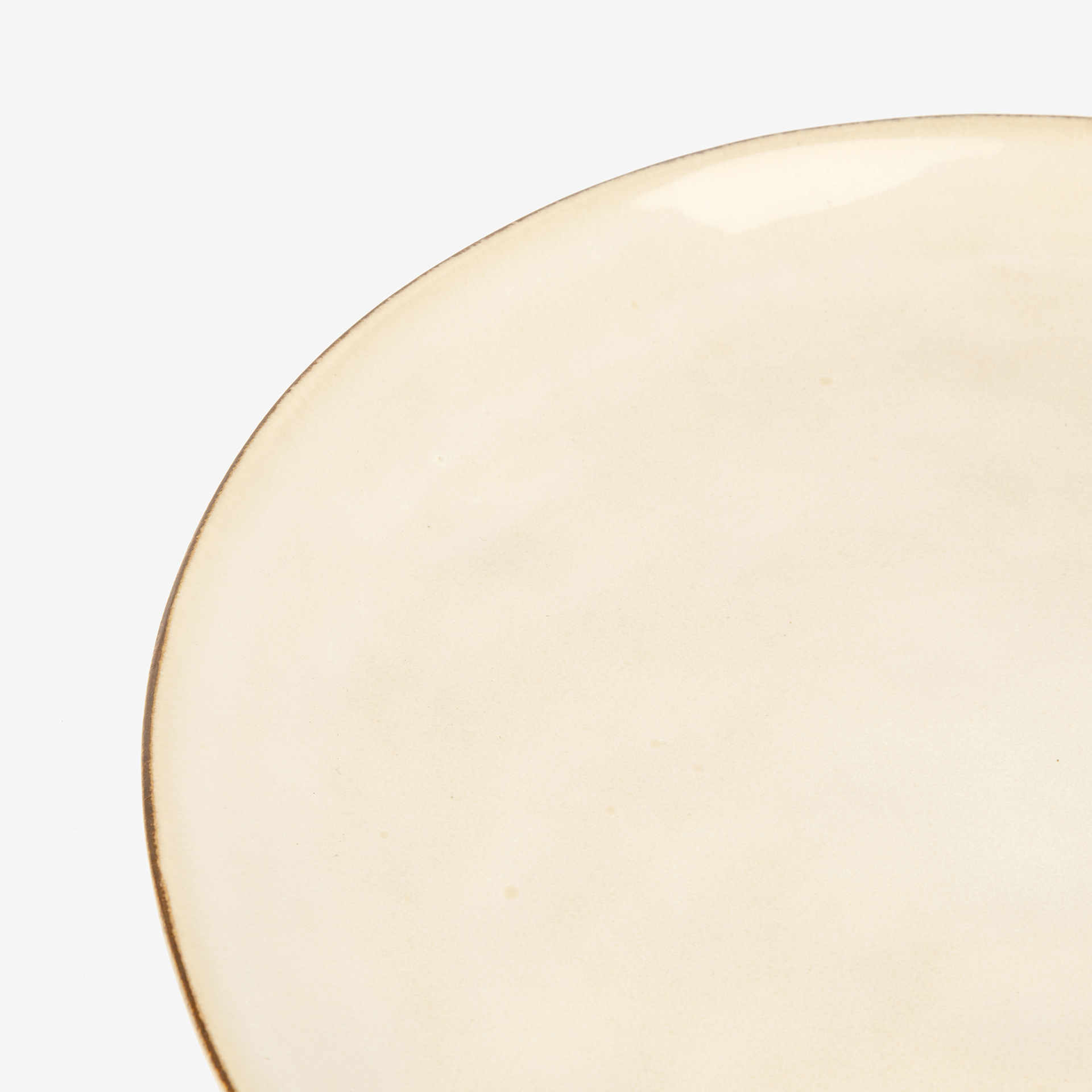 Plato llano de gres crema Bilada Ø27cm