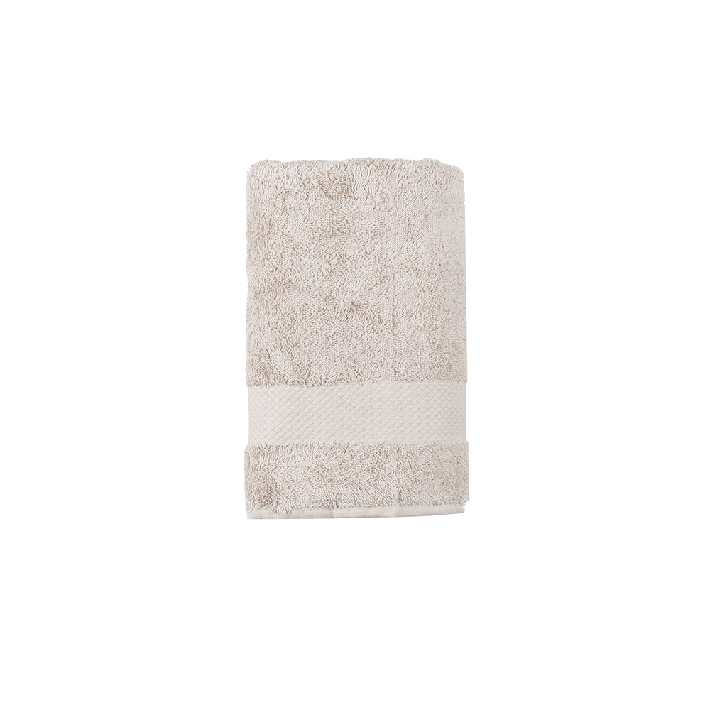 Toalla de lavabo de algodón beige Vic 50x100cm - 500 gr/m²