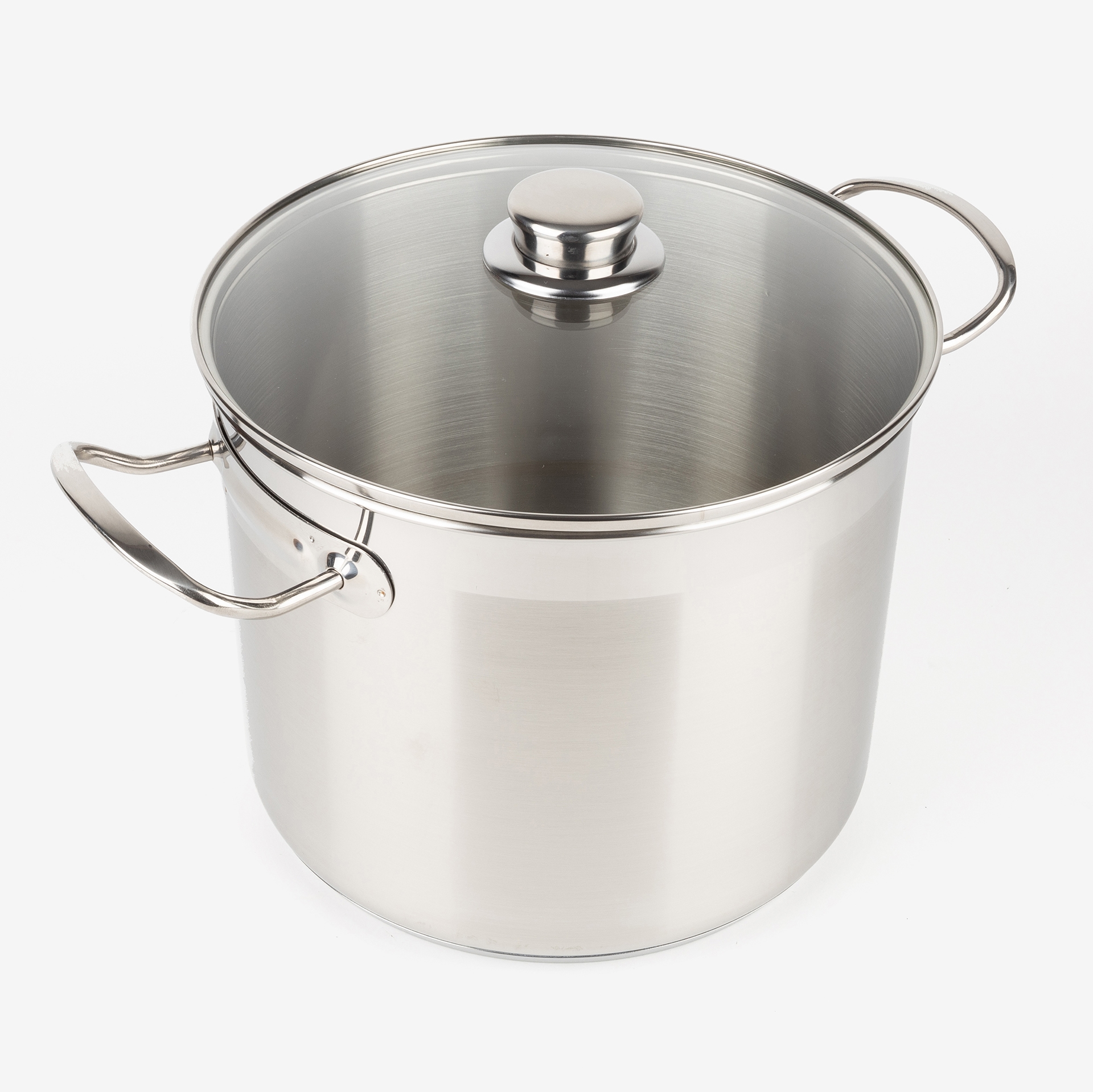 Olla de acero inoxidable con tapa de cristal &Oslash;30cm