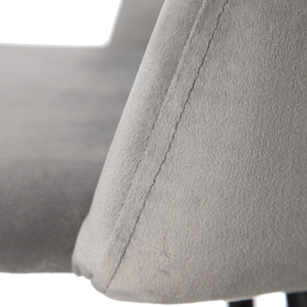 Set de 2 taburetes altos de metal gris Caleb 40x48x102cm