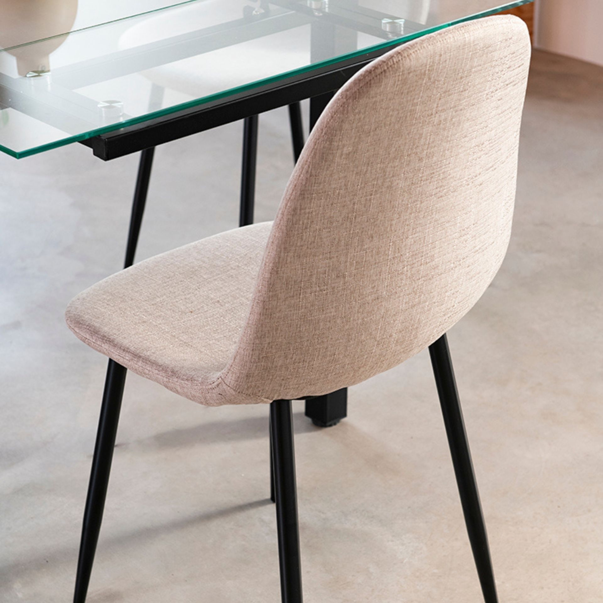 Silla de comedor beige arena Concept 45x55x86cm