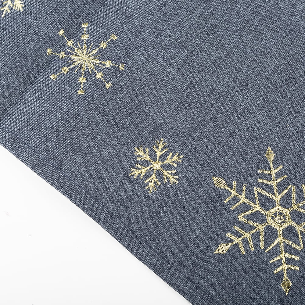 Camino de mesa gris Mu&ntilde;eco nieve 40x140cm