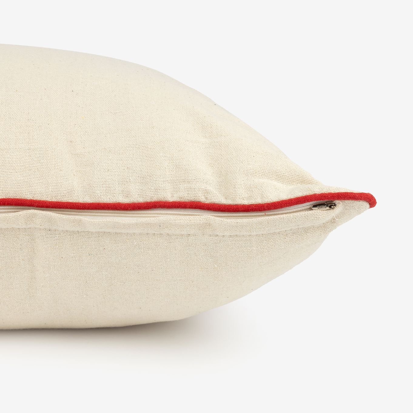 Funda de cojín de algodón con rayas rojas Niza 60x60cm