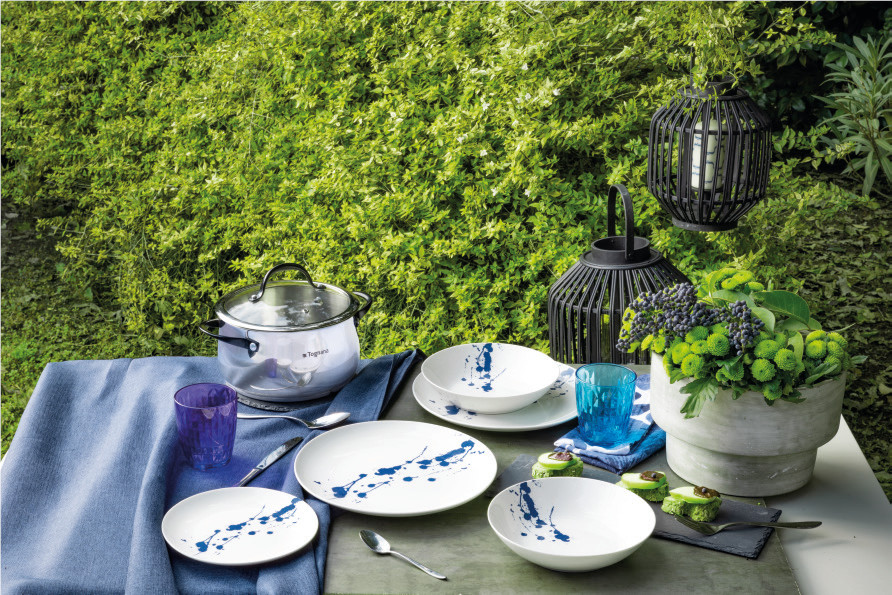 Vajilla de 18 piezas de porcelana Pollock