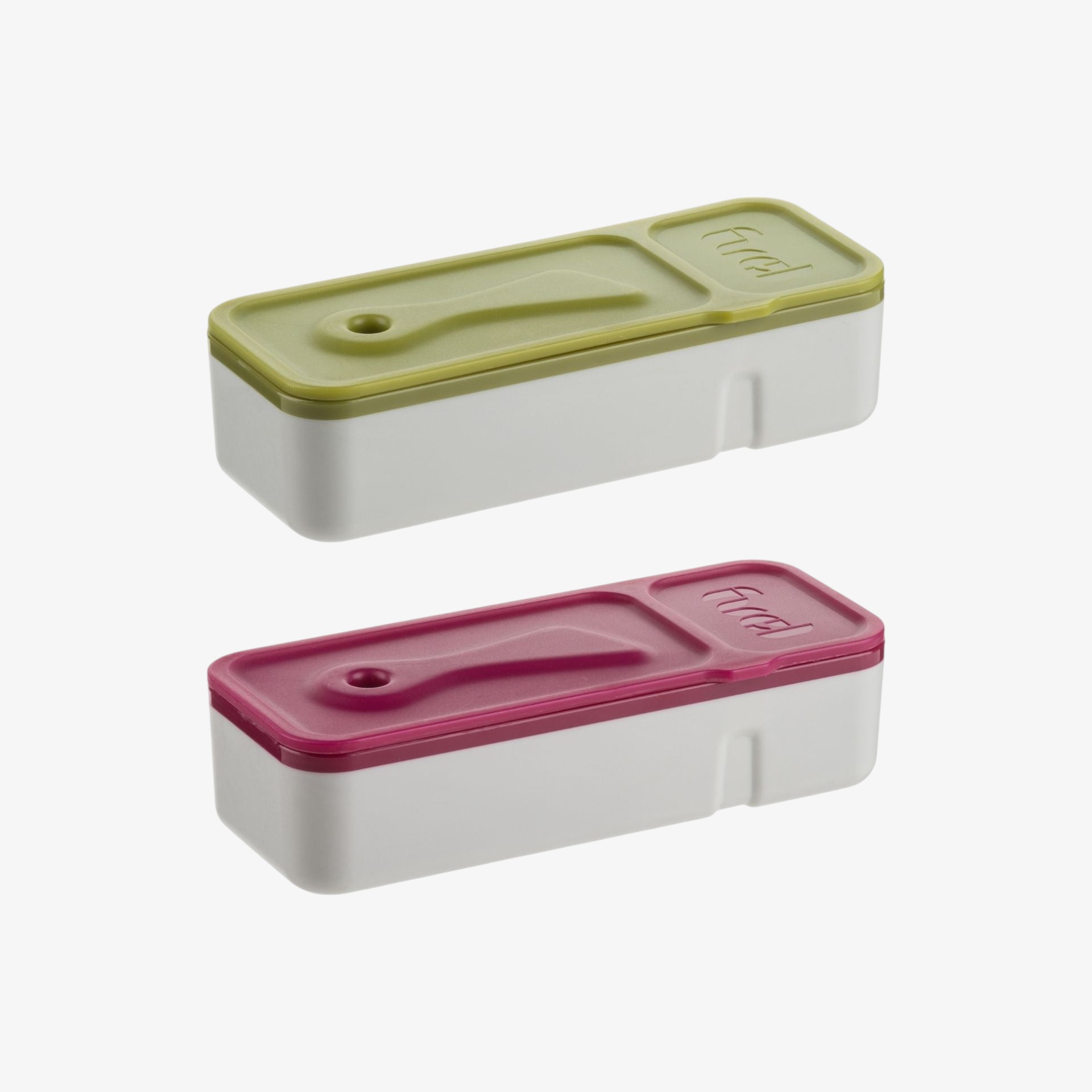 T&aacute;per de pl&aacute;stico rectangular con 2 compartimentos 15x6x4cm - 15/6cl