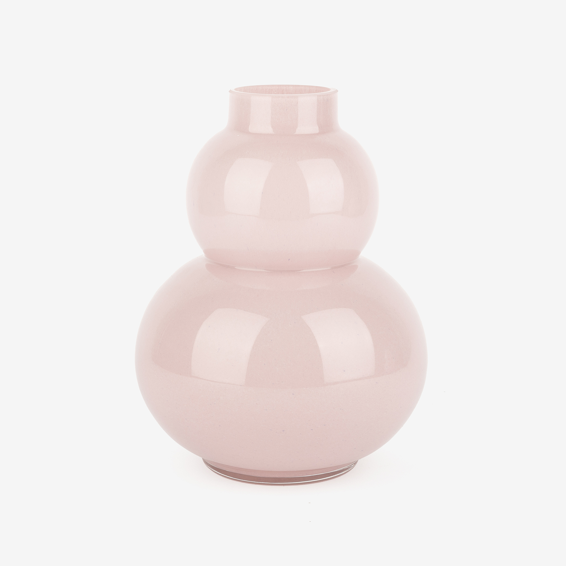 Jarrón de cristal rosa palo Lia Ø18x23cm