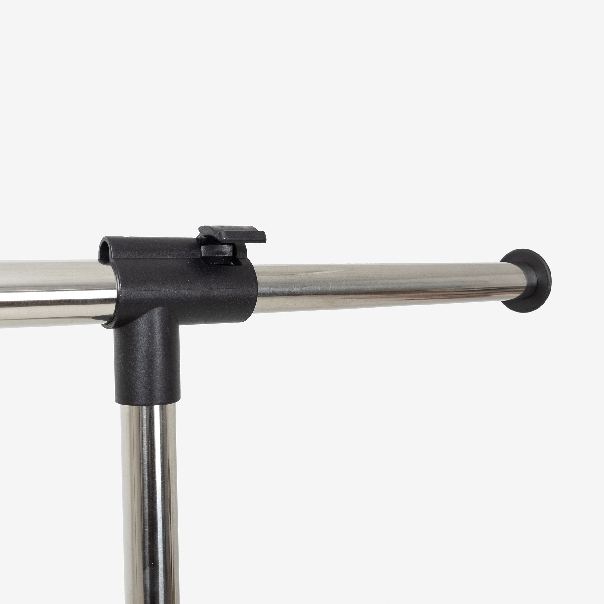 Perchero pie con ruedas negro 120x42x165cm