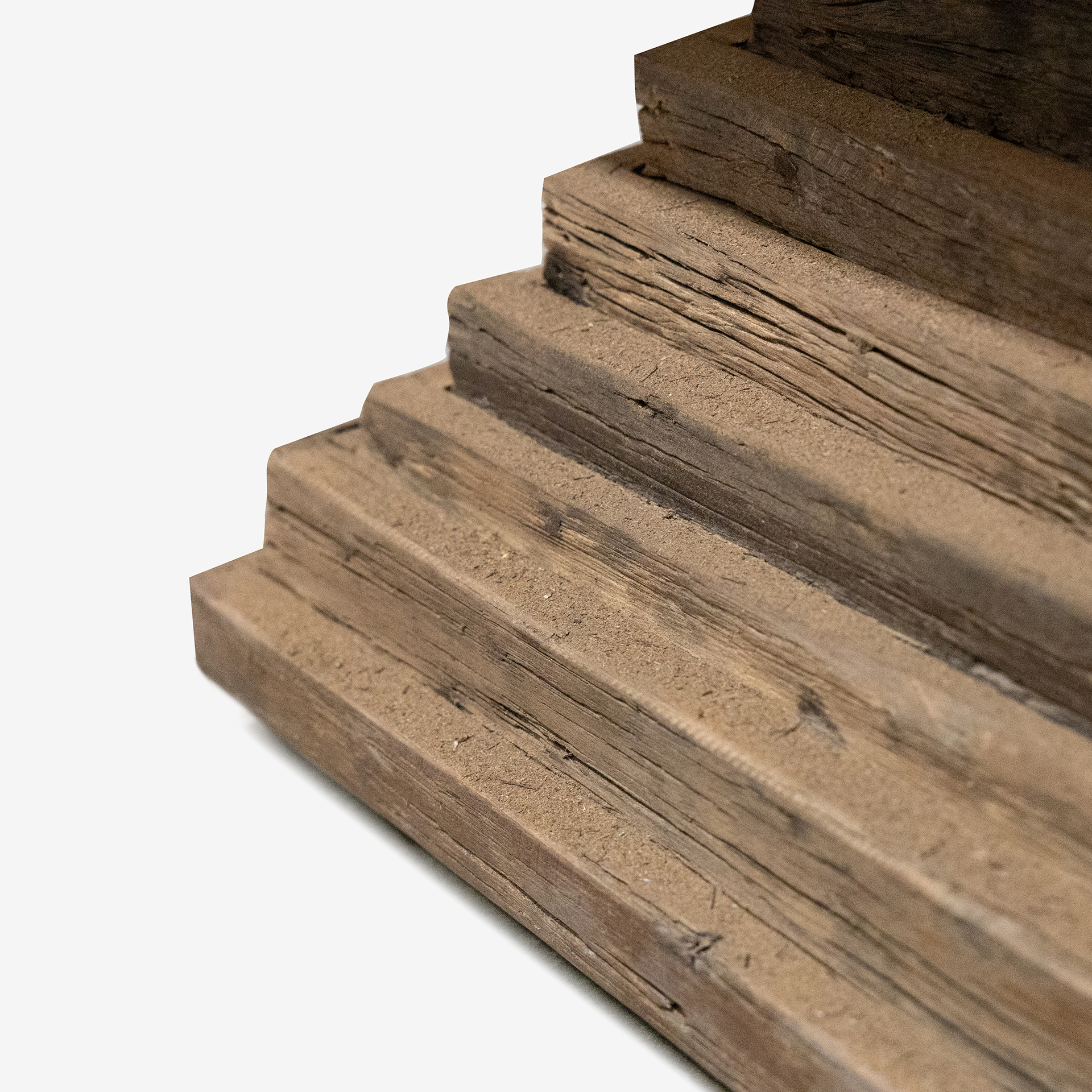 Mesa de centro de madera de olmo reciclada Pisco 100x100x45cm