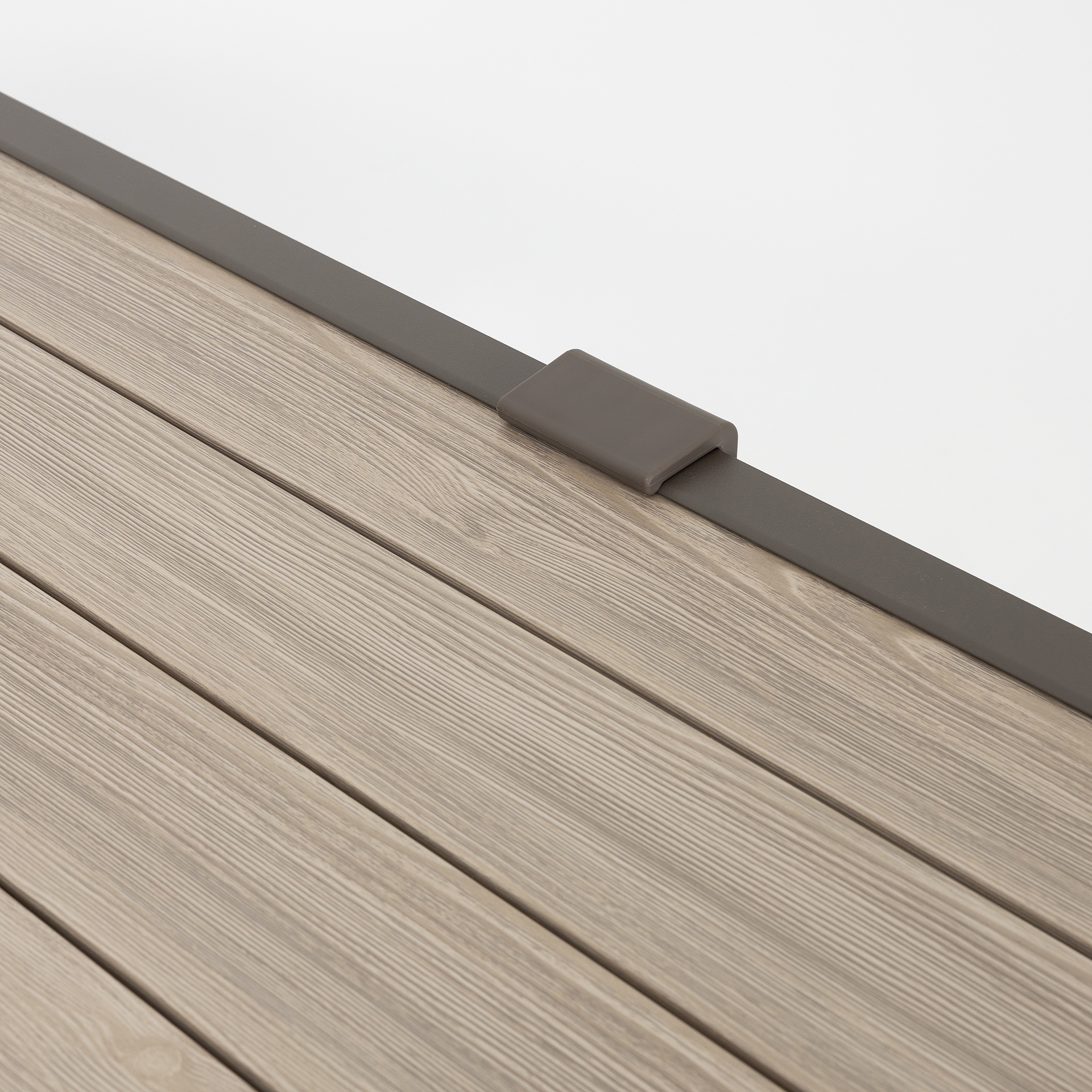 Mesa extensible gris de aluminio Palma 140/270x90cm