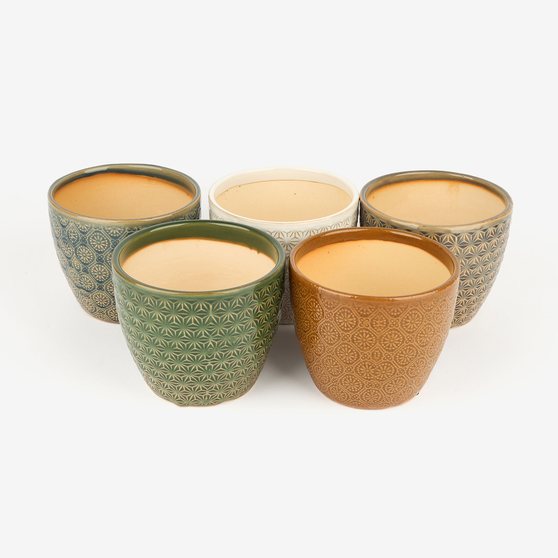 Macetero de gres Maia Ø14x12cm