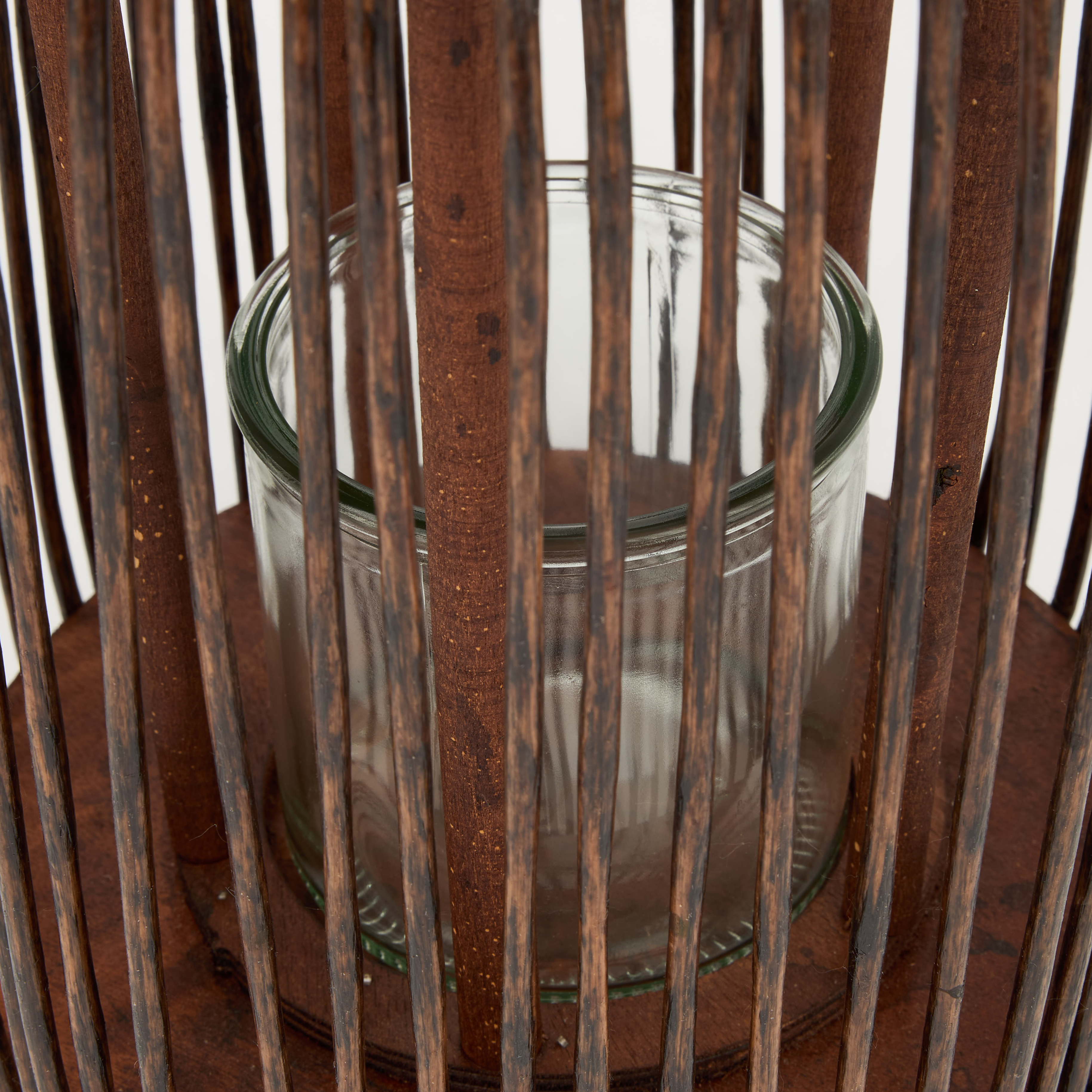 Farol de madera Bhima &Oslash;20x25cm