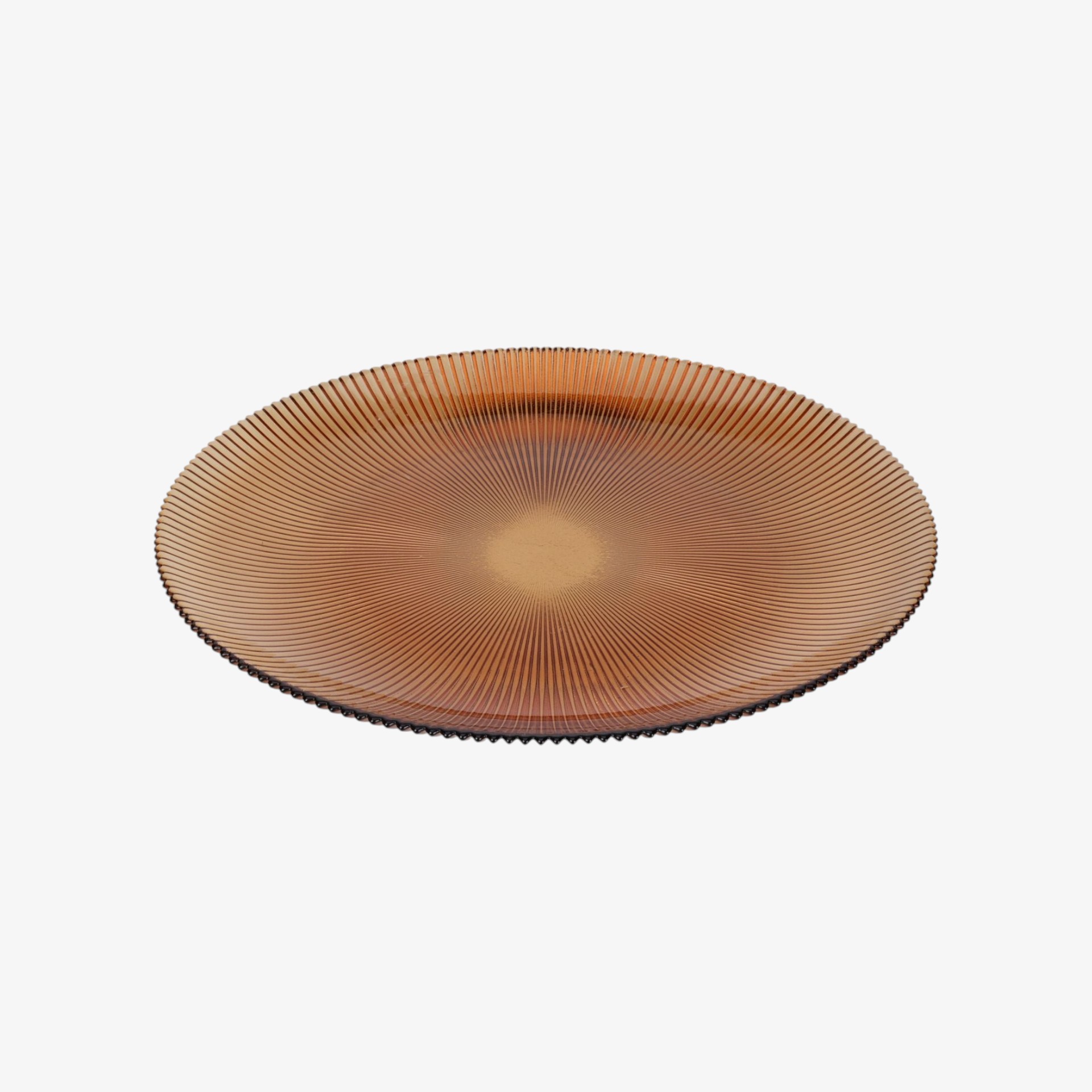 Plato llano de cristal ámbar Brule Ø28cm