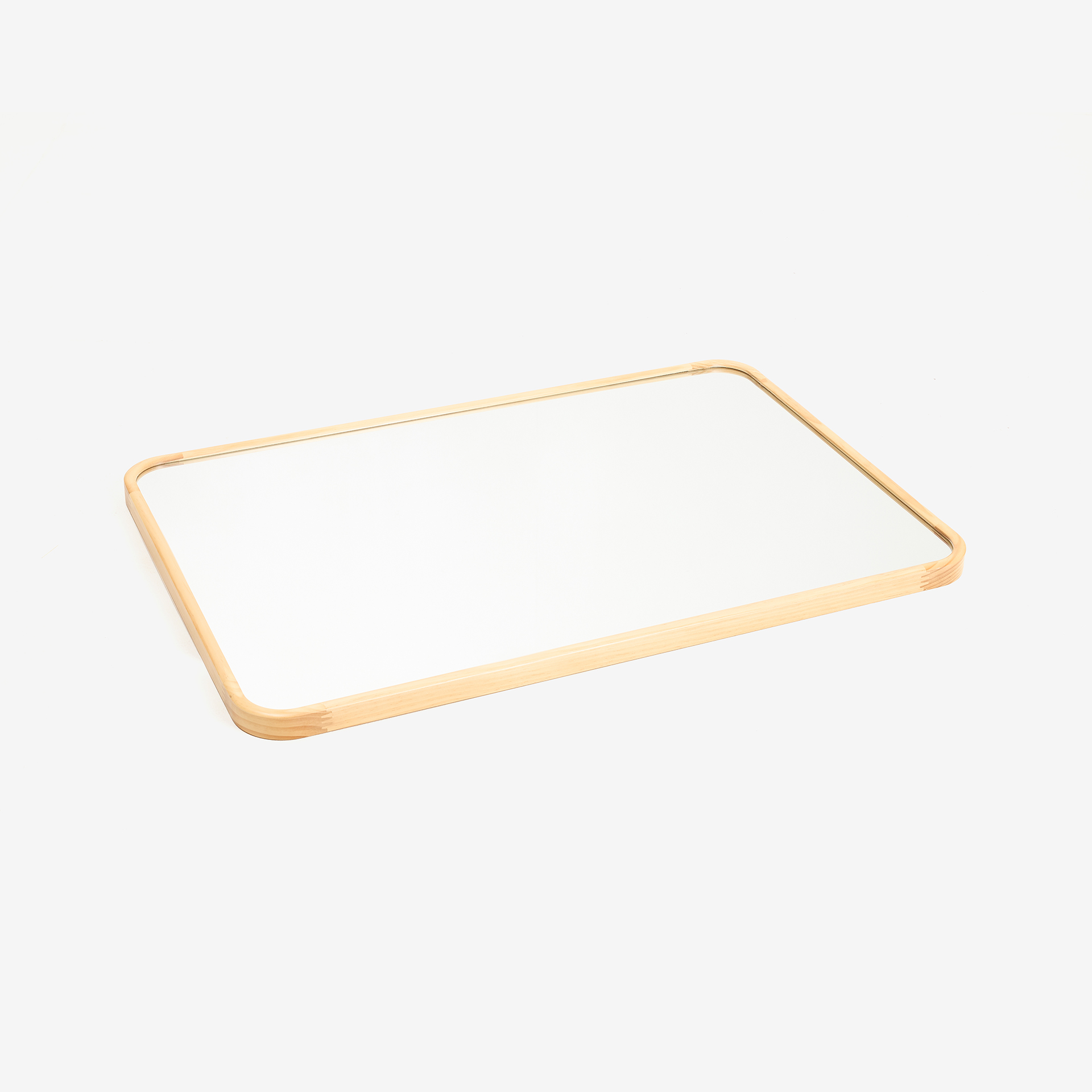 Espejo de pared rectangular con marco madera Jalota 60x90cm