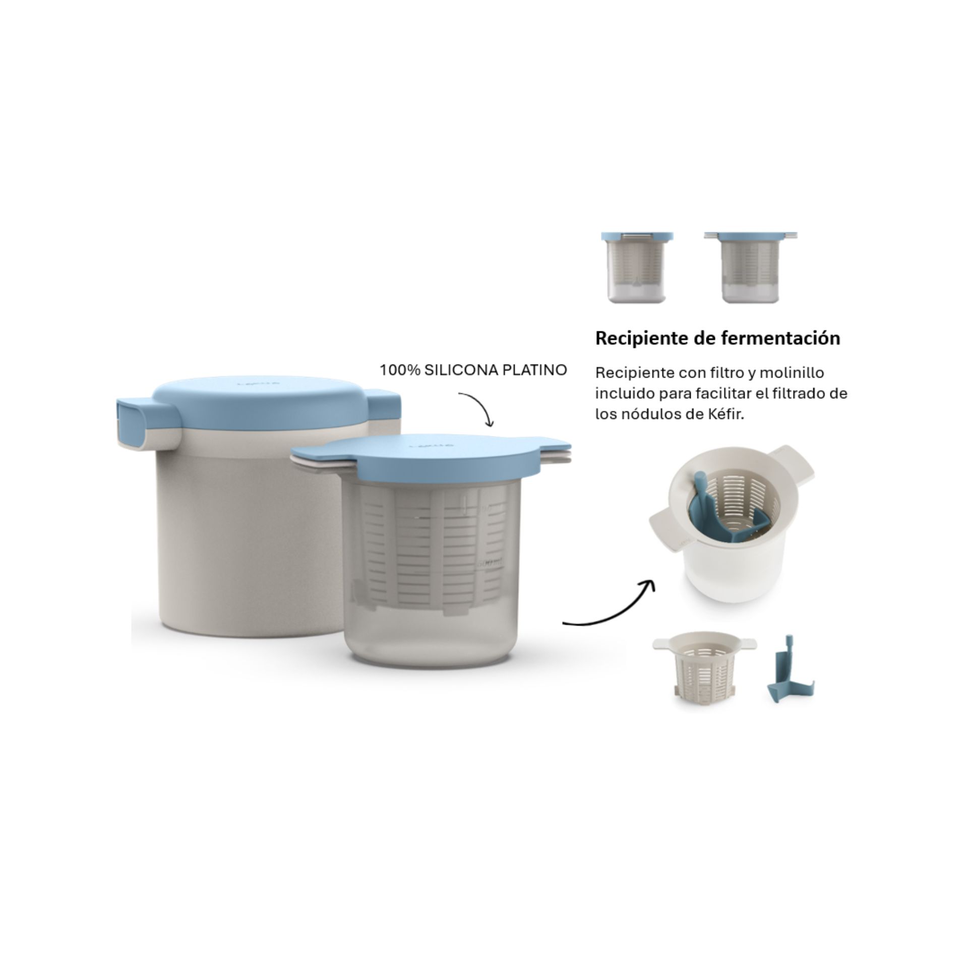 Molde de Kéfir & Yogurt de silicona - Lékué