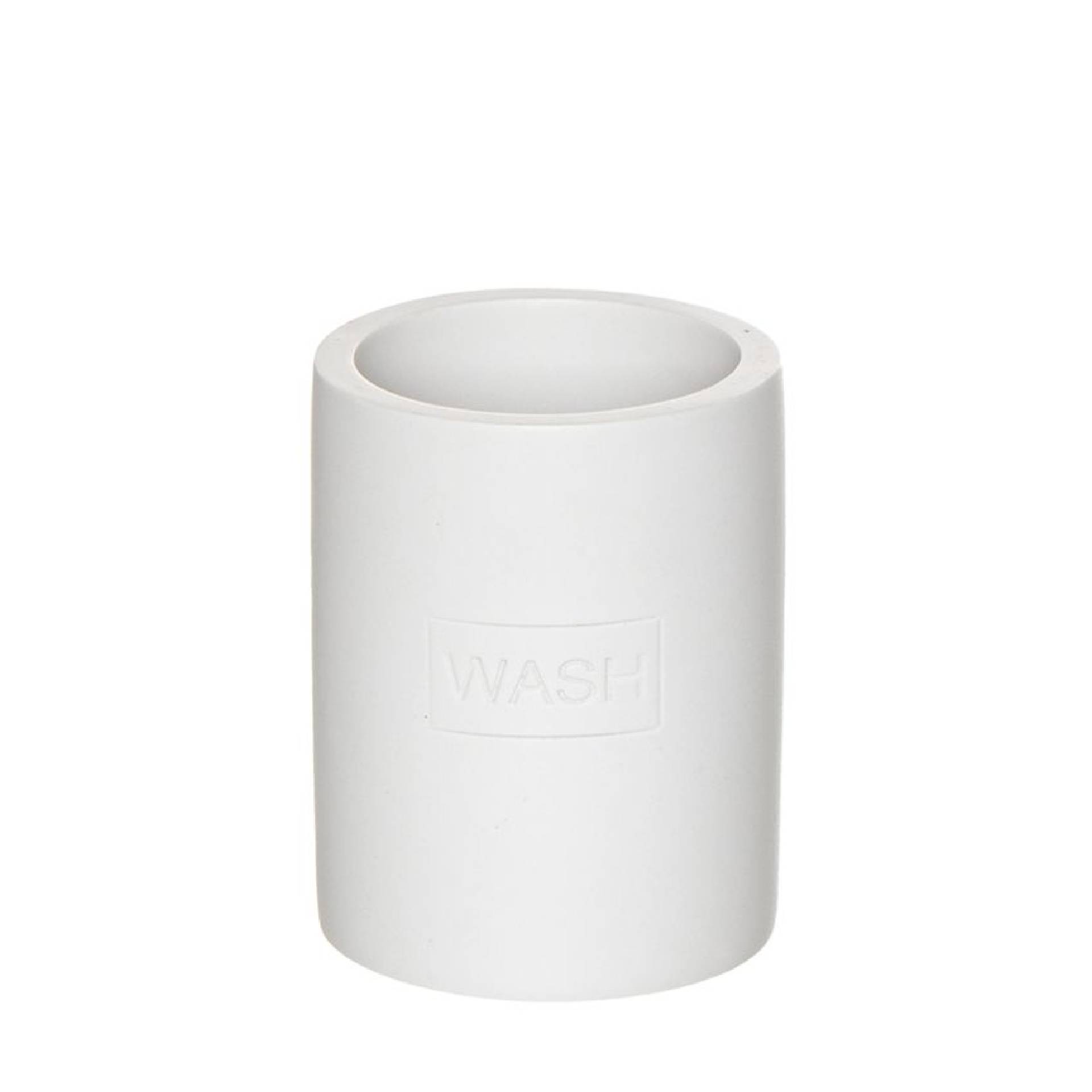 Vaso portacepillos de resina blanco Sada
