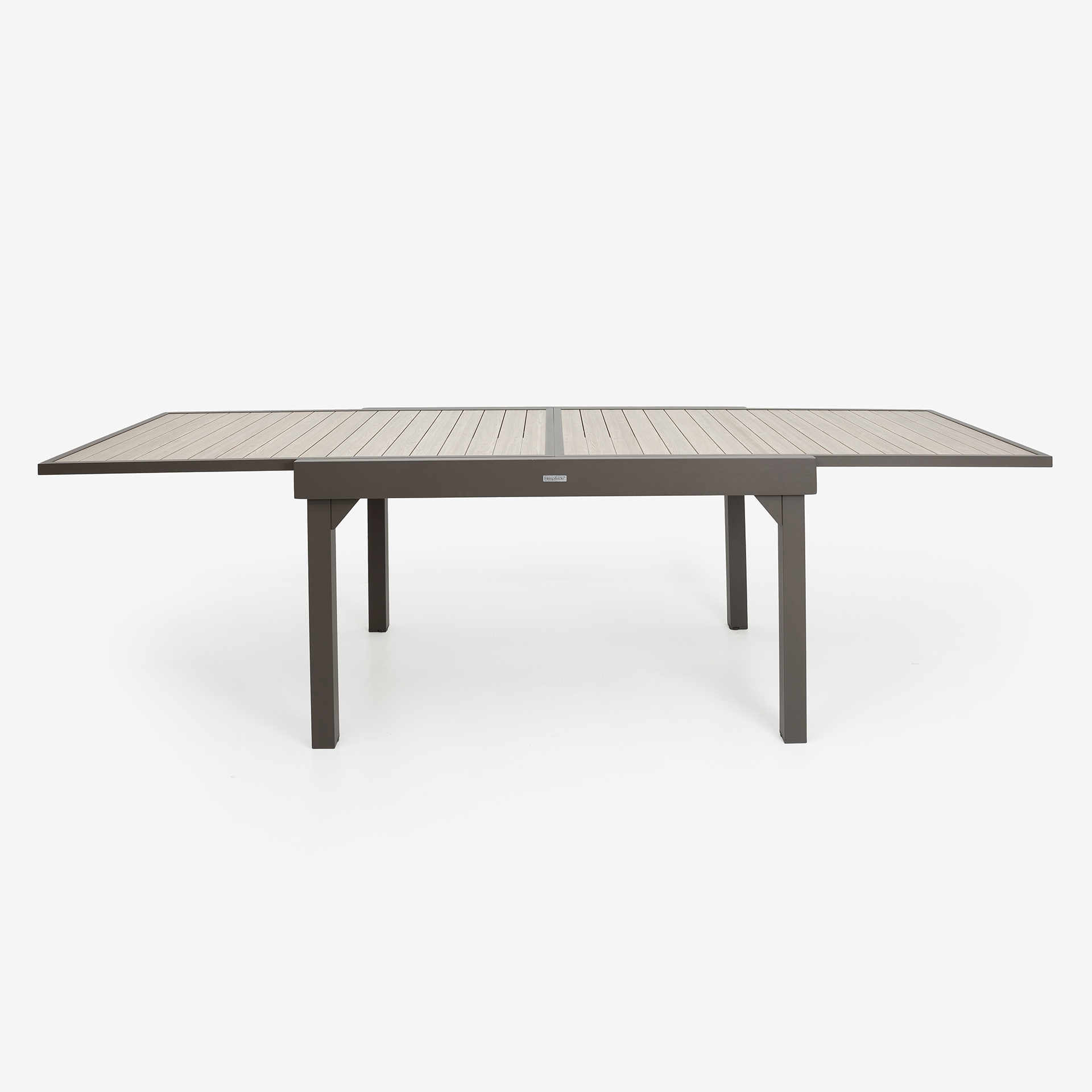Mesa extensible gris de aluminio Palma 140/270x90cm