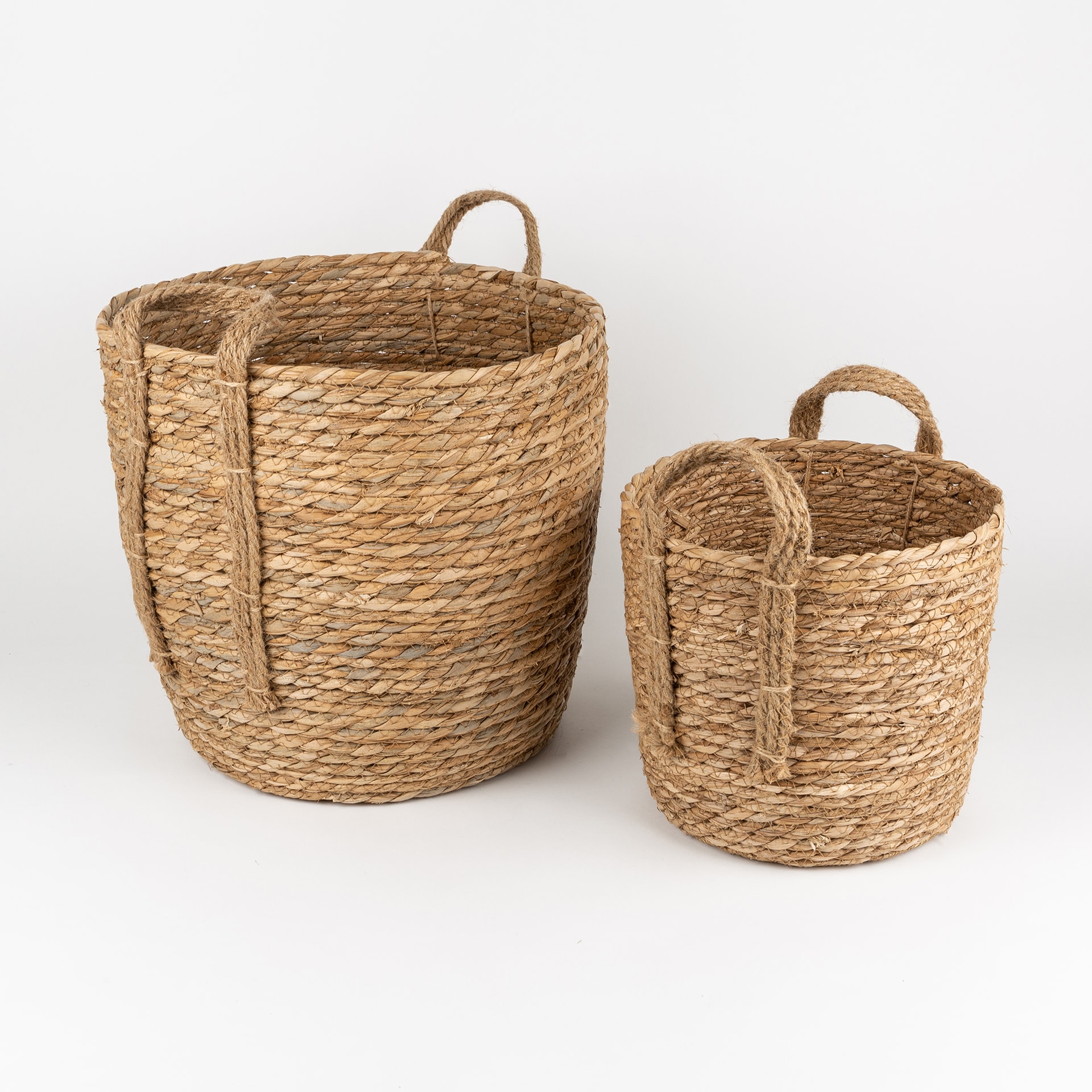 Cesta con asa de esparto Magret Ø33x33cm