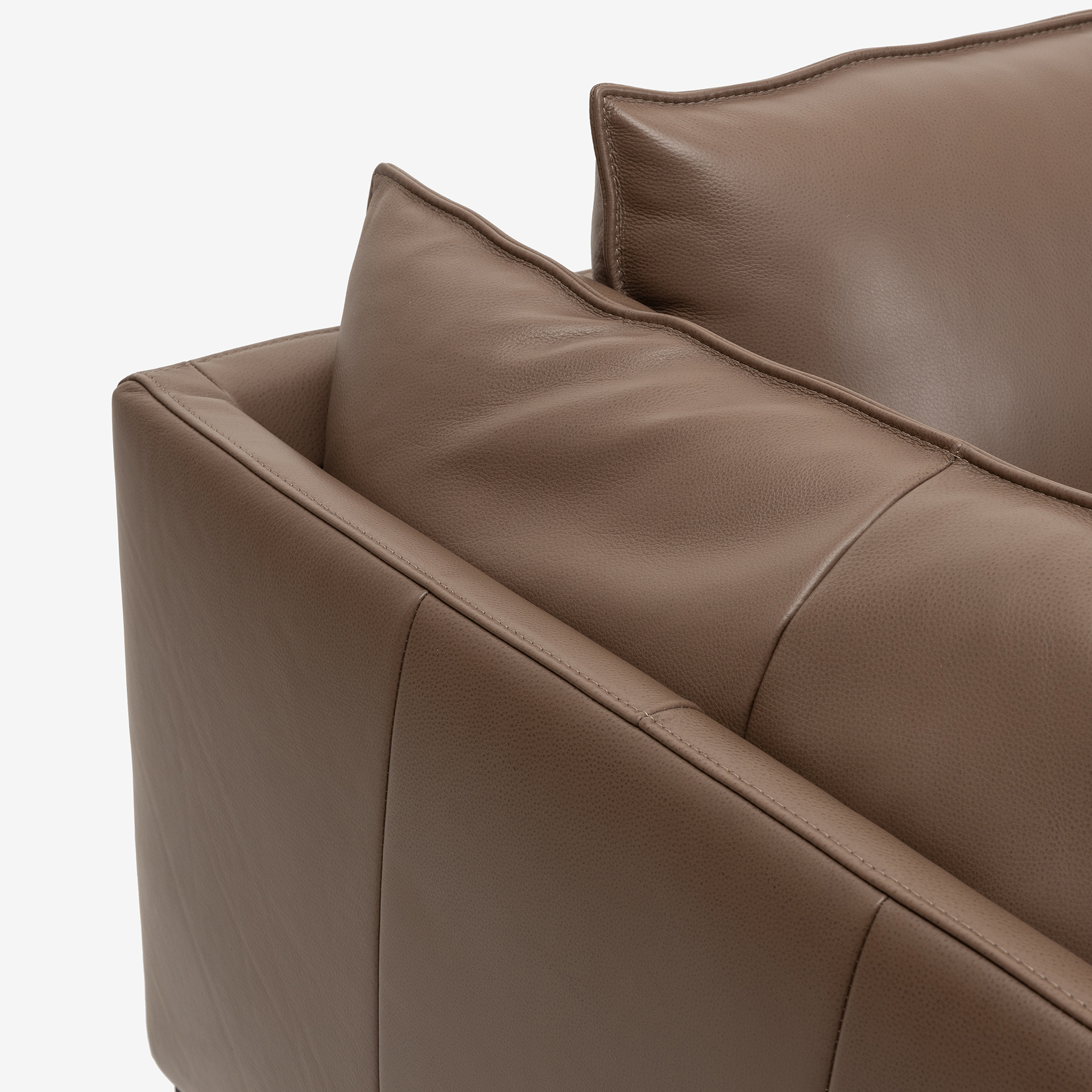 Sof&aacute; de 2 plazas caf&eacute; Evitas 176x98x78cm