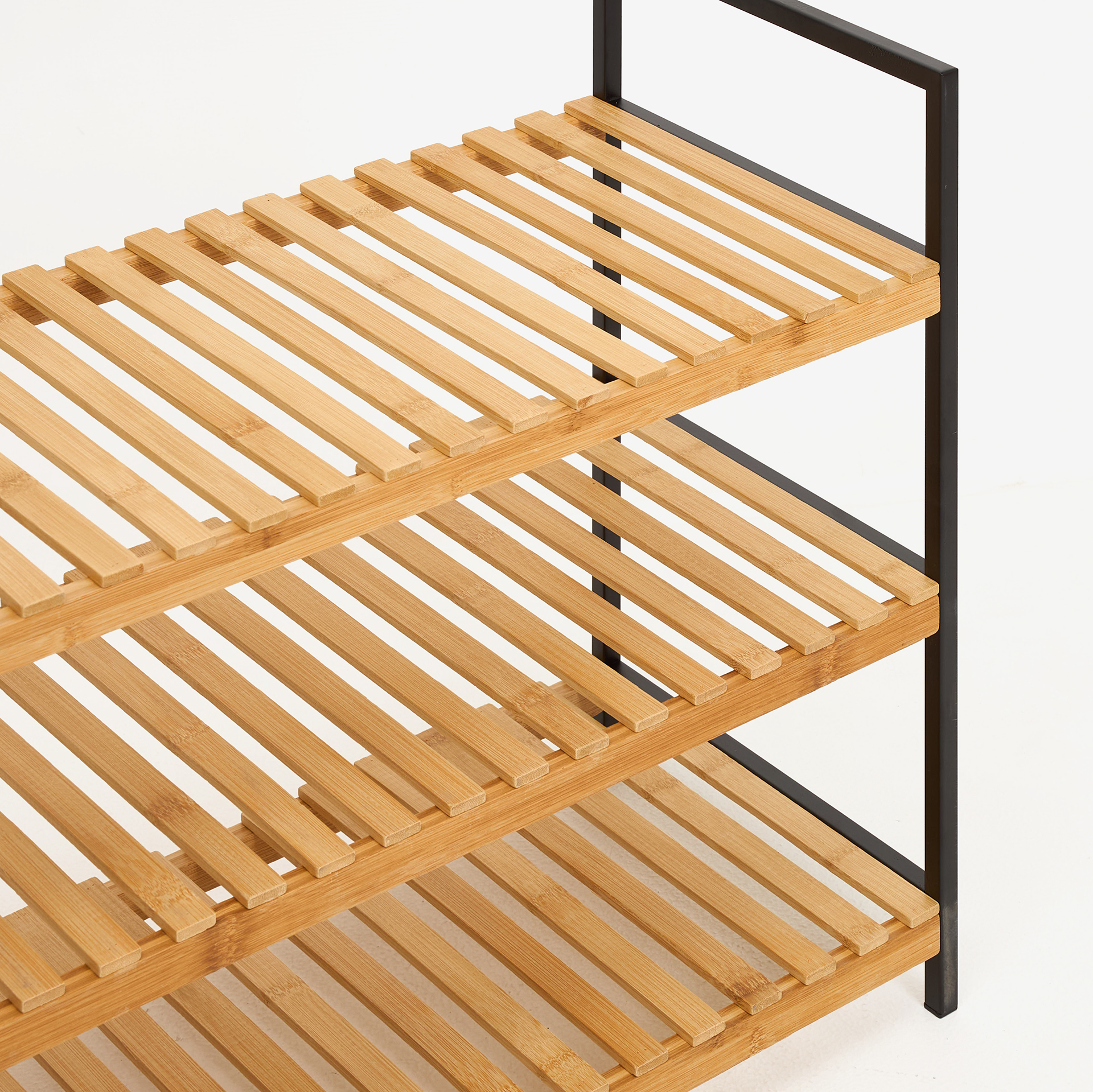 Zapatero de bambú con 3 estantes Kabil 70x33x48cm