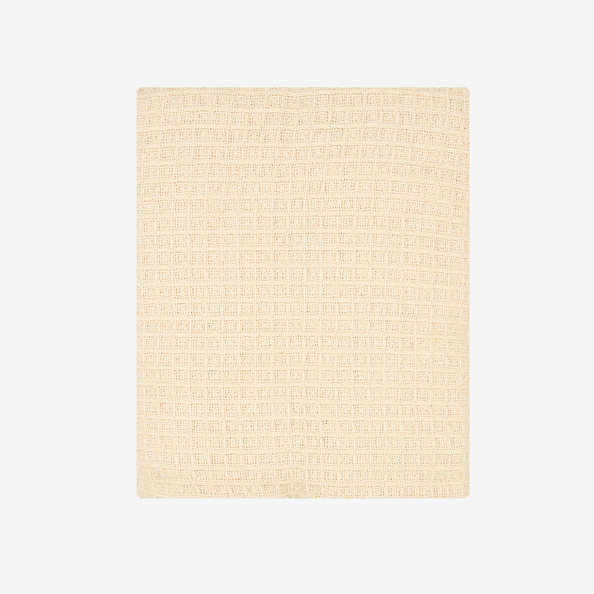 Plaid de algodón natural Waffle 160x130cm