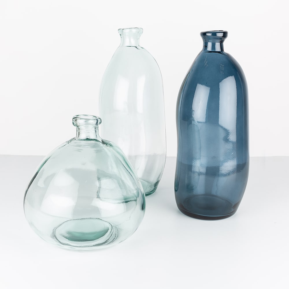 Jarrón de vidrio reciclado Eris Ø20x23cm