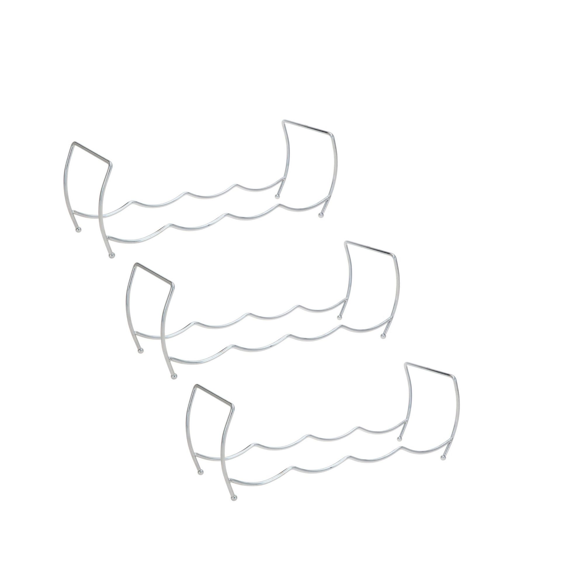 Set de 3 botelleros apilables metal 38x15x14cm