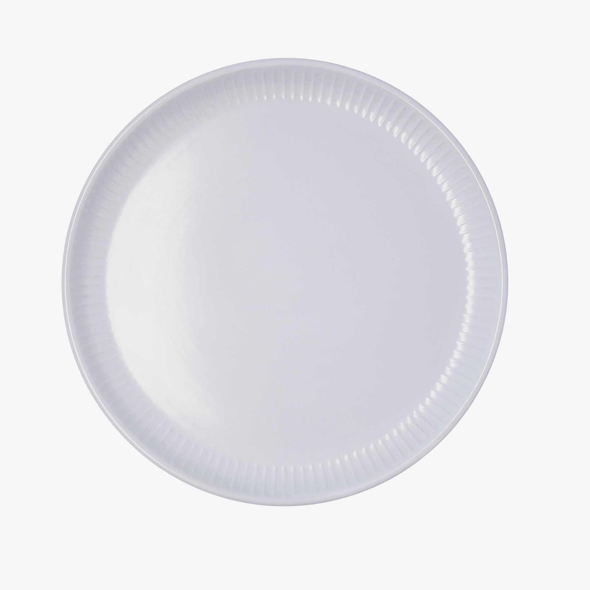 Plato llano de cer&aacute;mica gris &Oslash;26cm Bari 