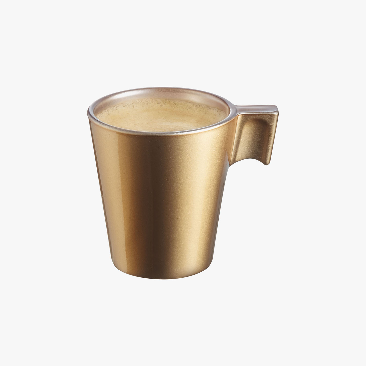 Taza de vidrio dorada Flashy 8cl