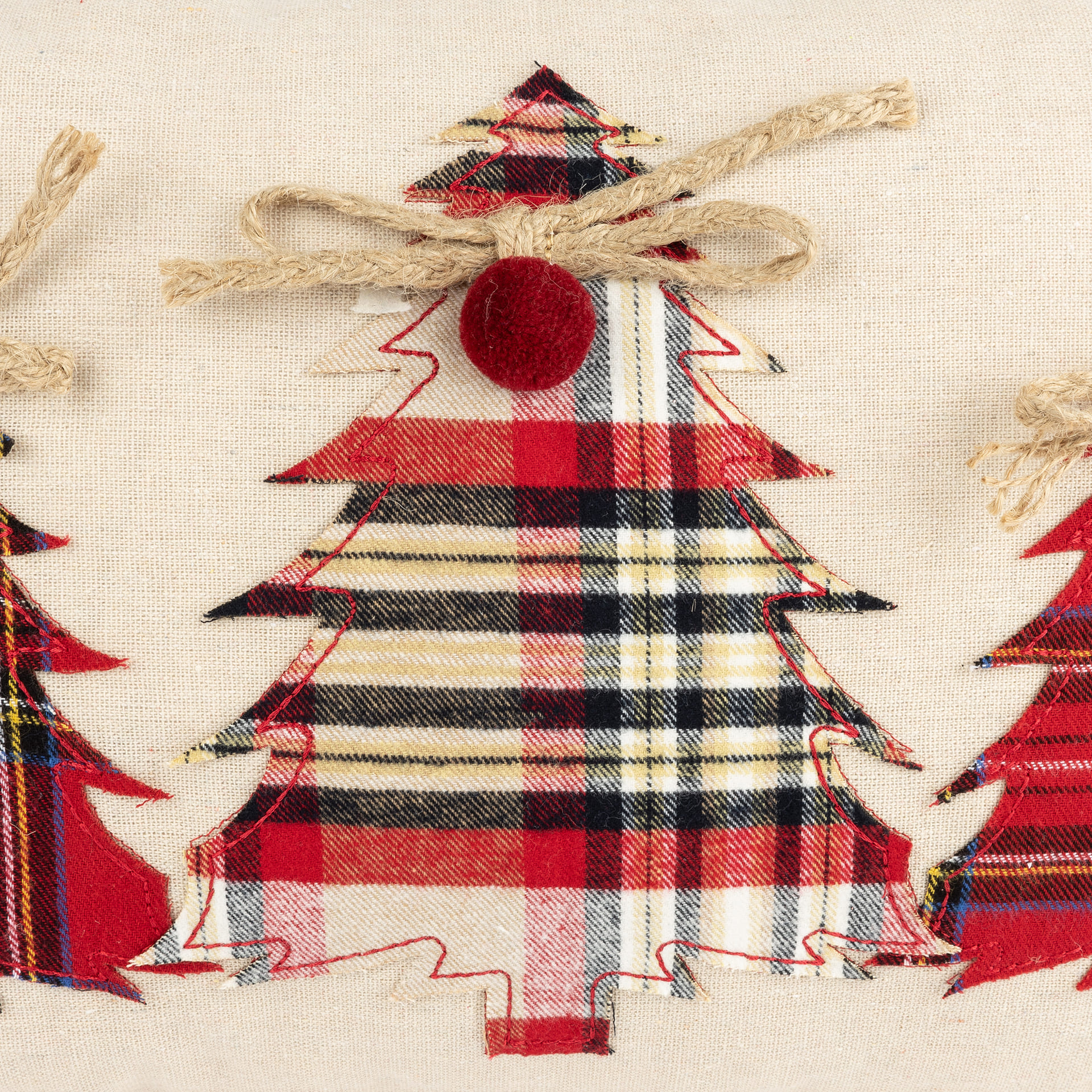 Funda de cojín con Árboles tartán 30x45cm