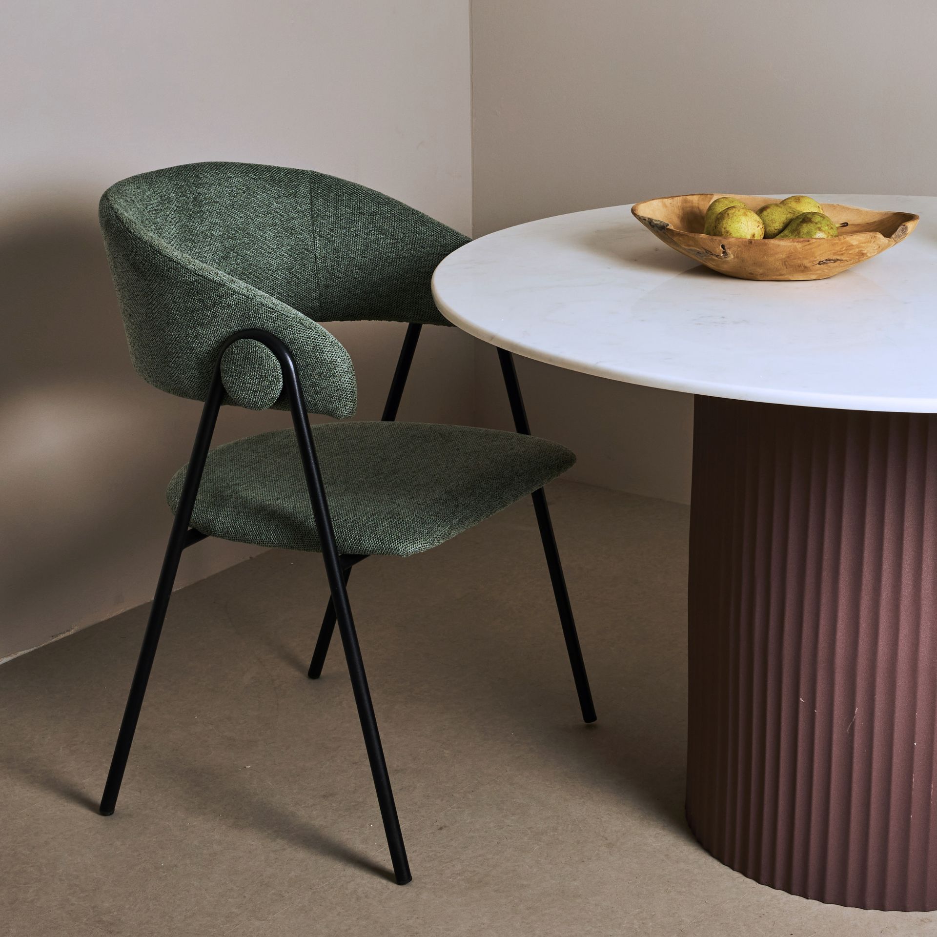 Silla de comedor verde Linda 55x57x82cm Clau&Chloe