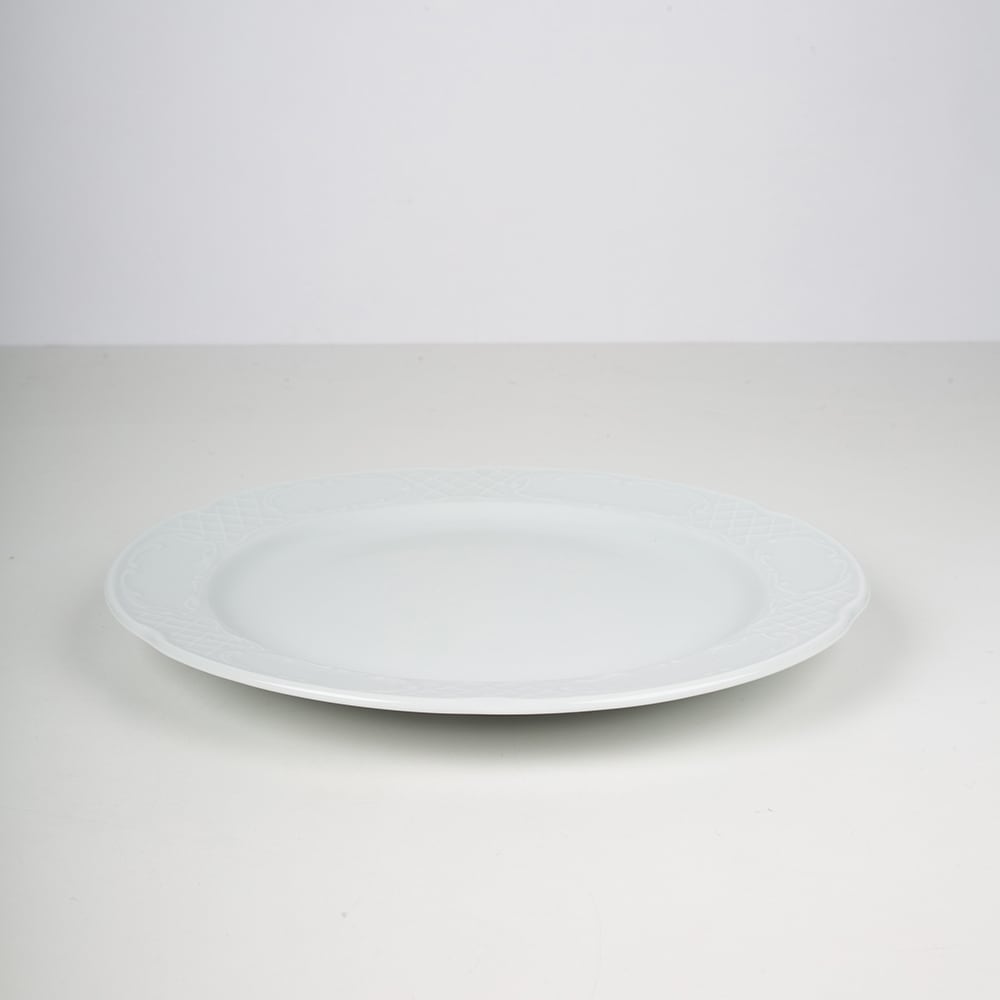 Plato llano blanco de porcelana Flora &Oslash;27cm