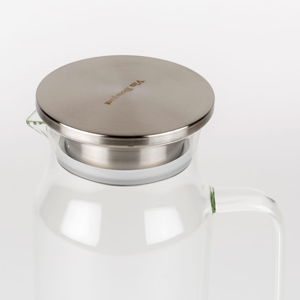 Jarra de cristal con asa y tapa 1,5L