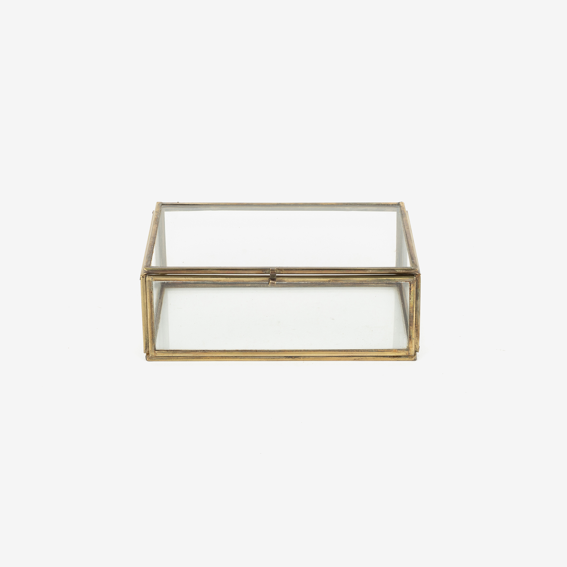 Joyero de cristal latón Antique 15x10x5,5cm