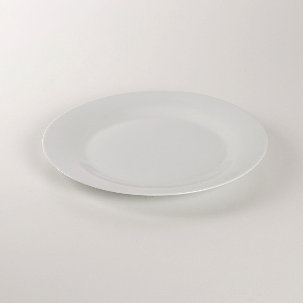 Plato llano blanco de porcelana Basic 27cm