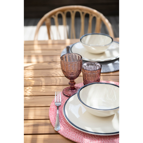 Plato llano de gres blanco Arty 27cm